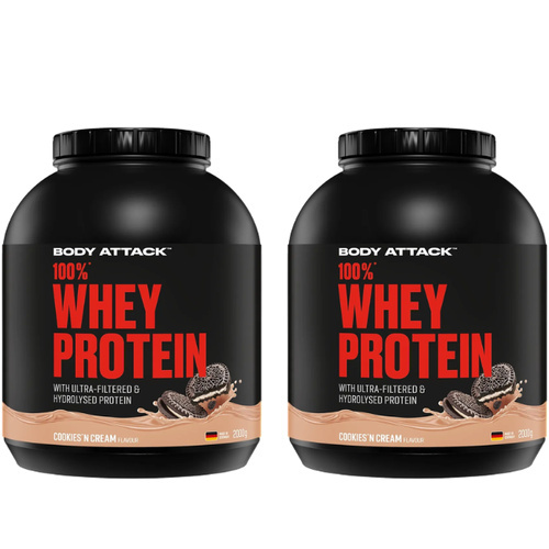 BODY ATTACK - 100% Whey Protein - 2x 2000g