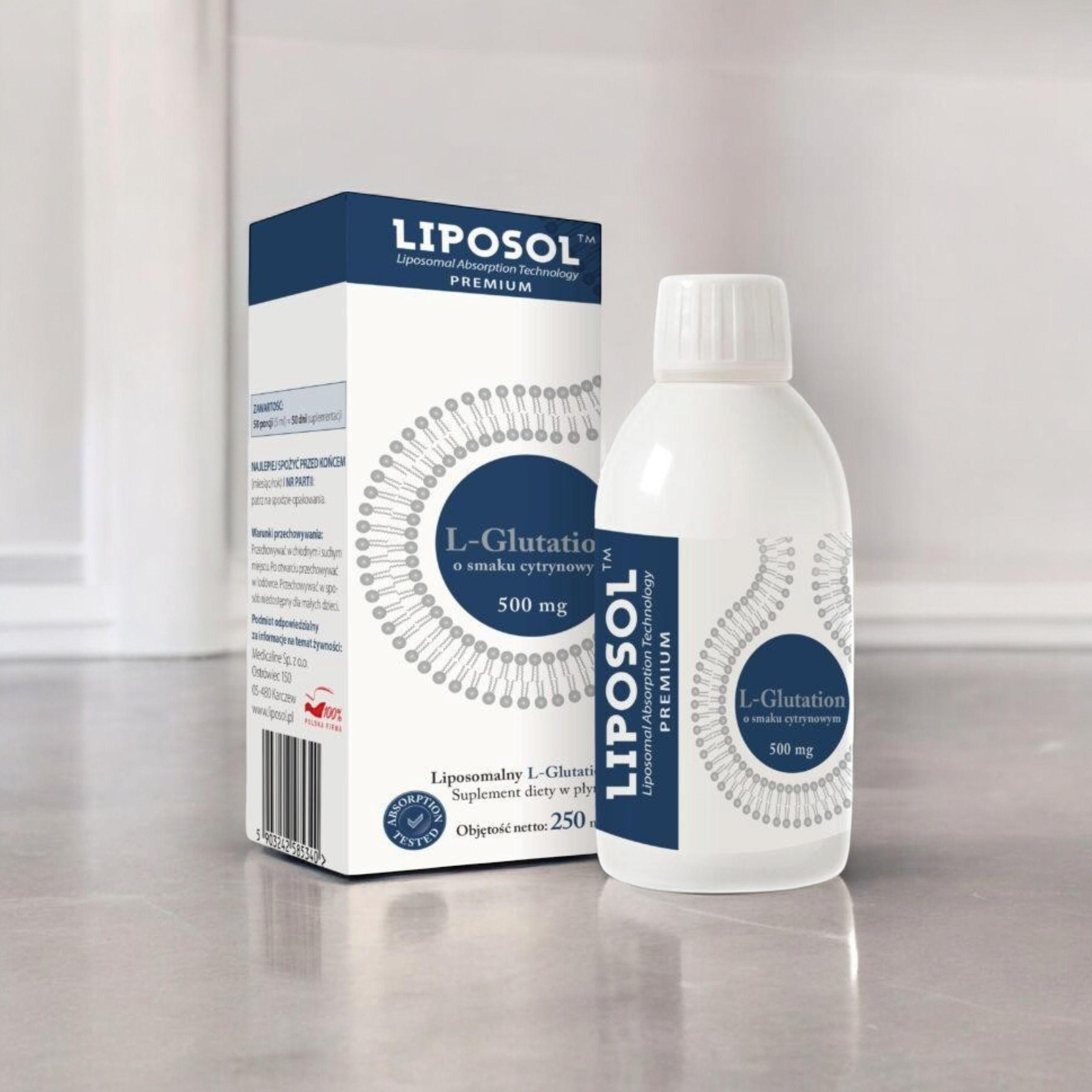 ALINESS - Liposol Glutation Liposomalny 500mg - 250ml - Lemon