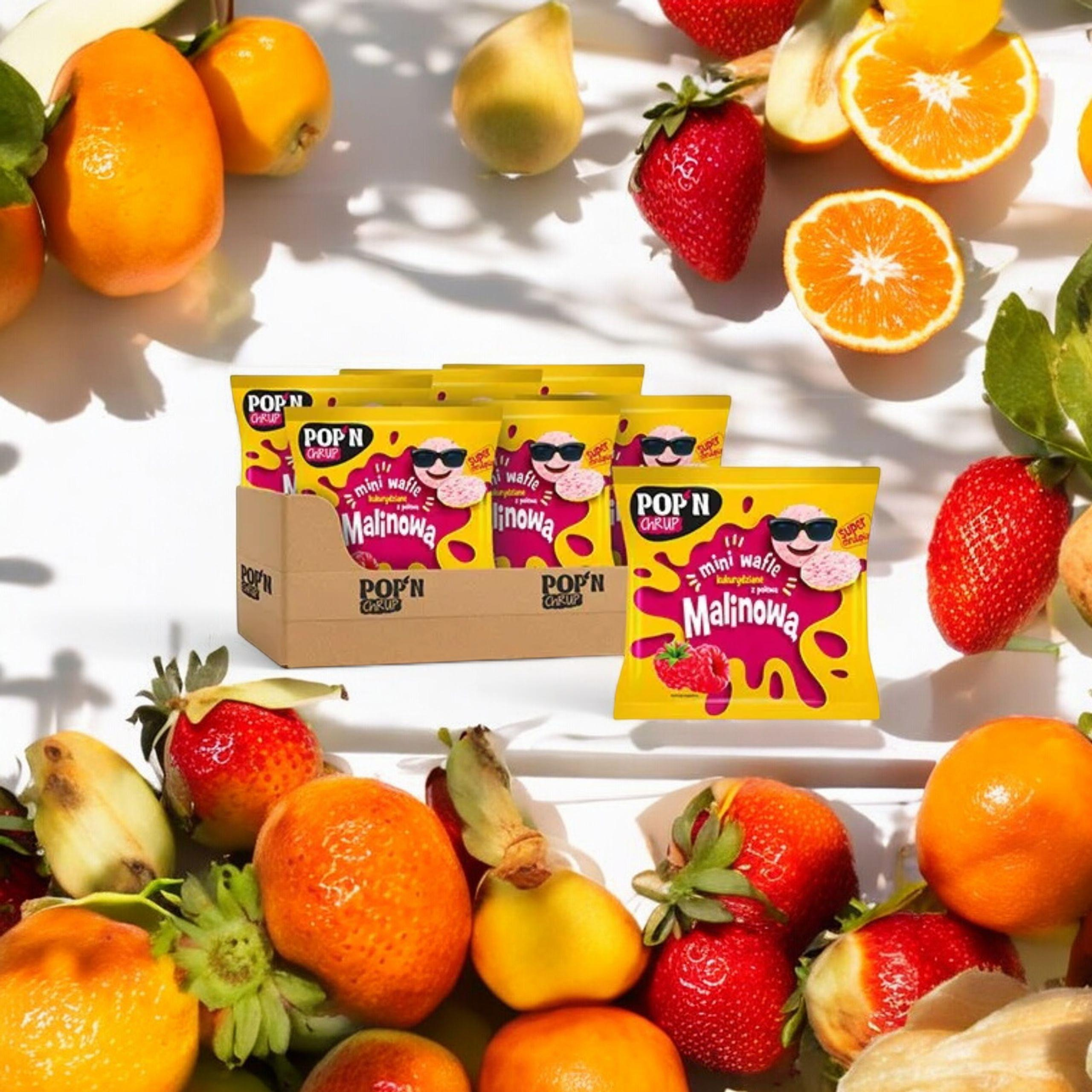 SANTE - POP'N CHRUP Mini Wafle Kukurydziane - 30x 2x 35g - Raspberry