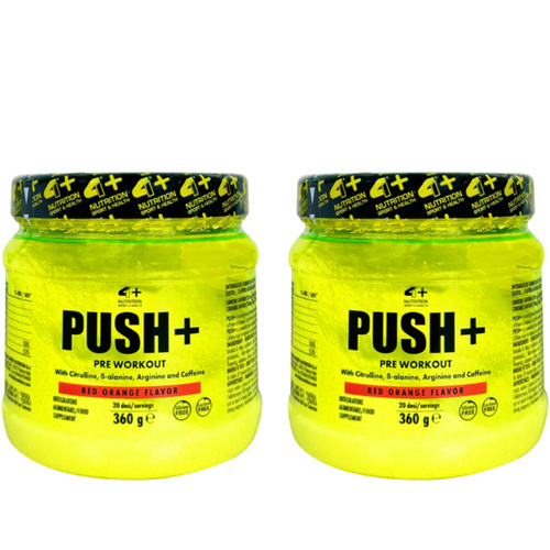 4+NUTRITION - Push+ - 2x 360g - Red Orange