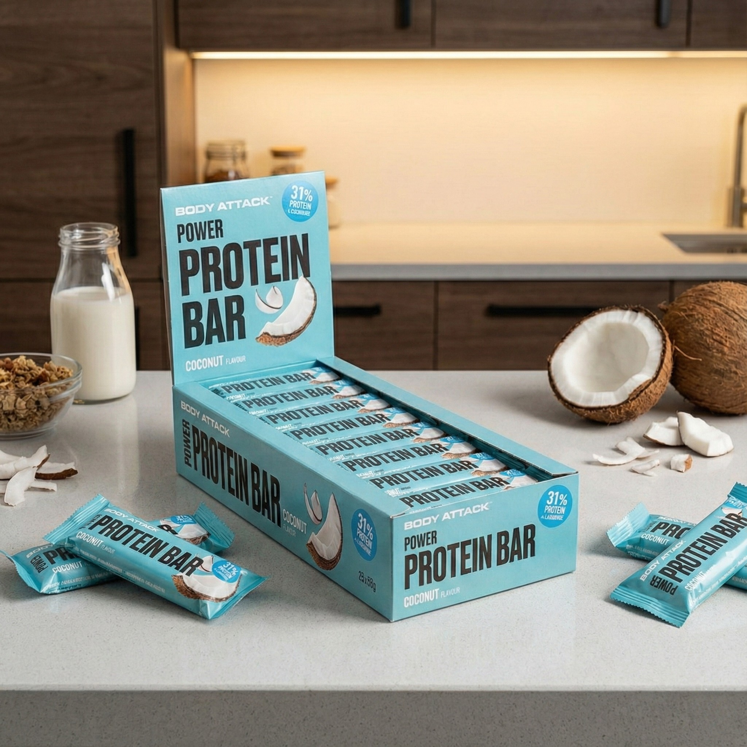 BODY ATTACK - Baton Power Protein Bar - 24x 2x 35g