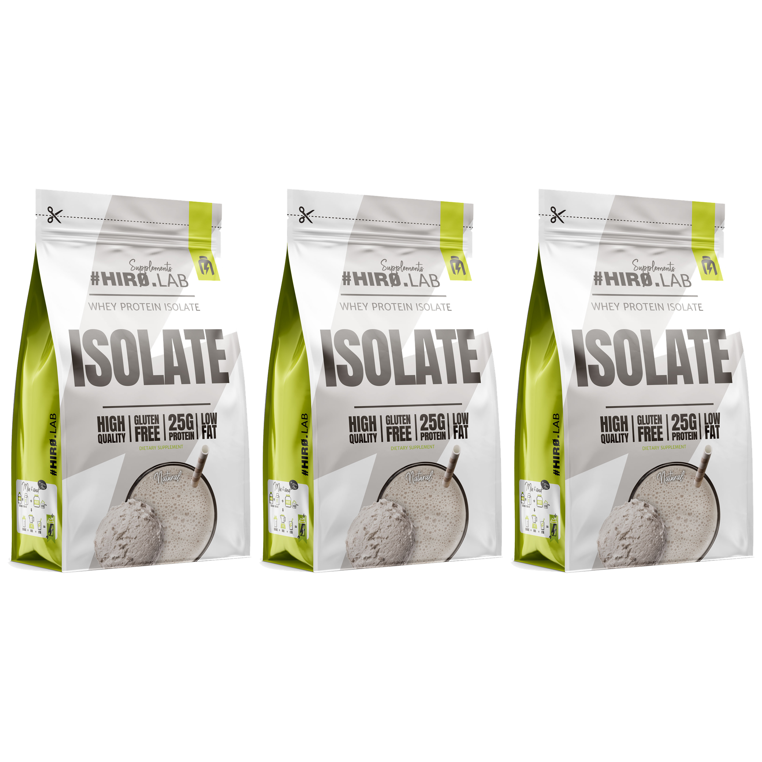 HIRO.LAB Whey Protein Isolate - 3x 700g