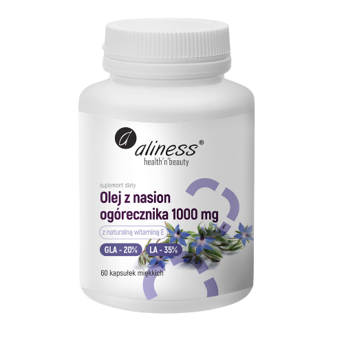 ALINESS - Olej z Nasion Ogórecznika 20%/35% 1000mg - 60caps. x2