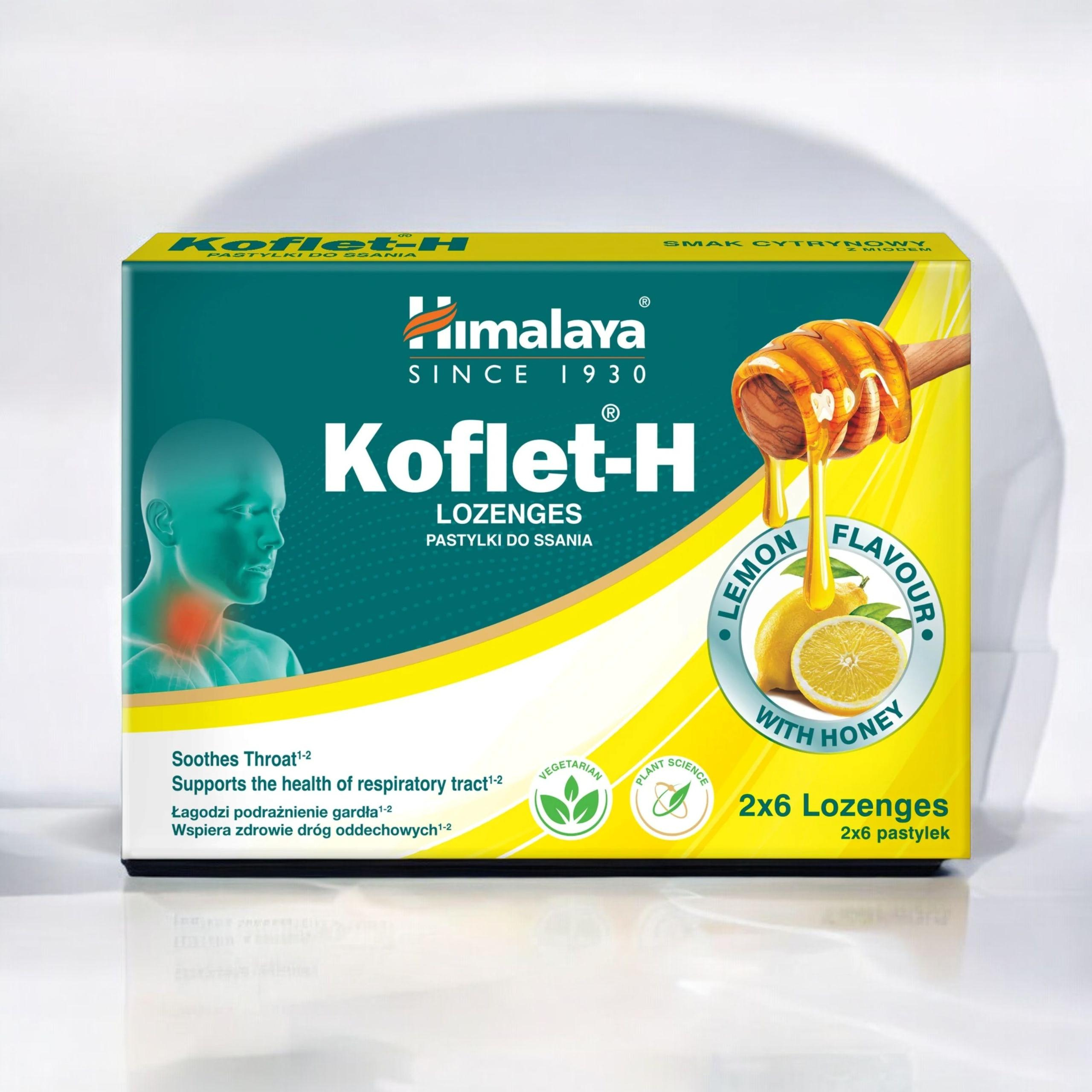 HIMALAYA Koflet-H - 12lozenges - 3x Pastylki do ssania