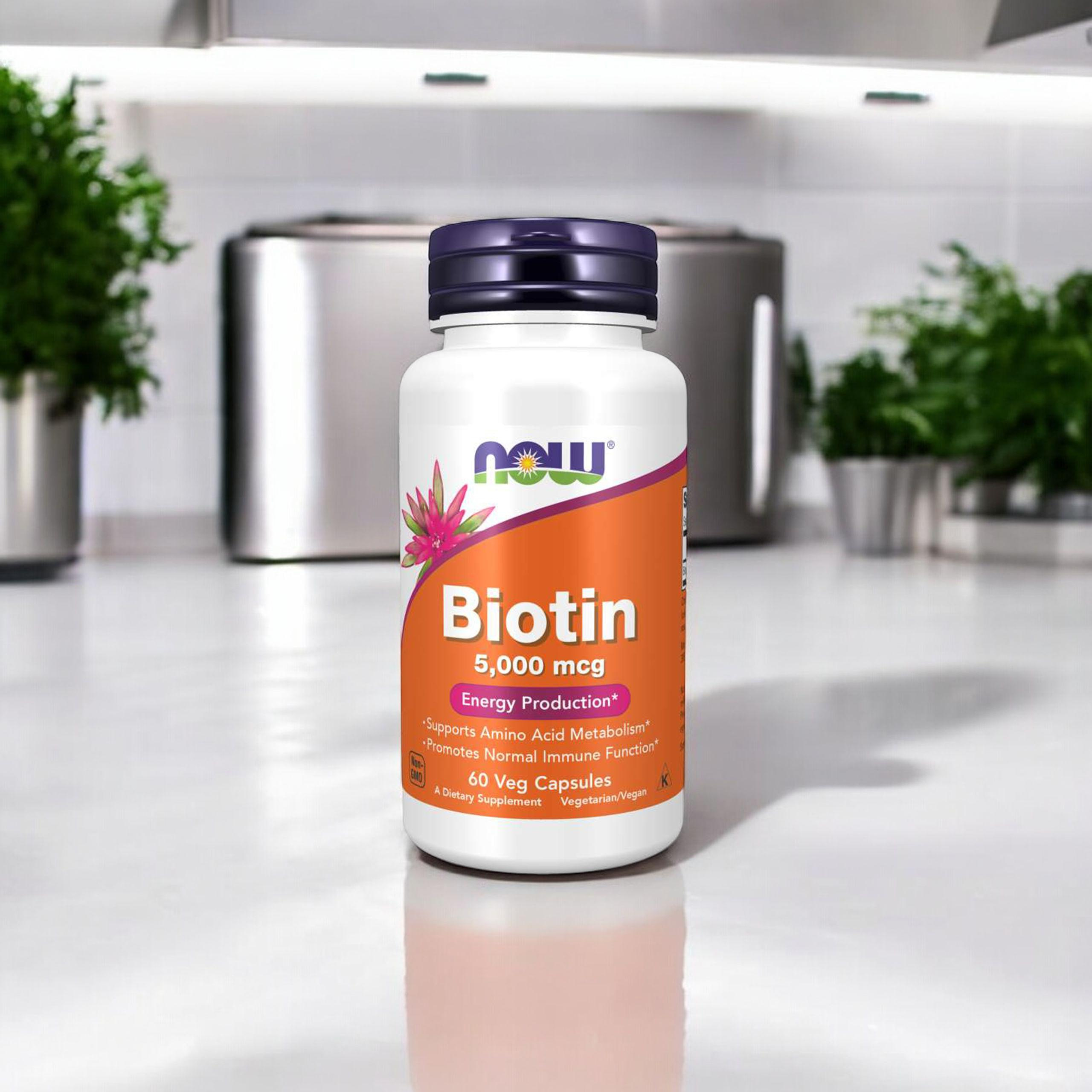 NOW Biotin 5000mcg - 3x 60vcaps
