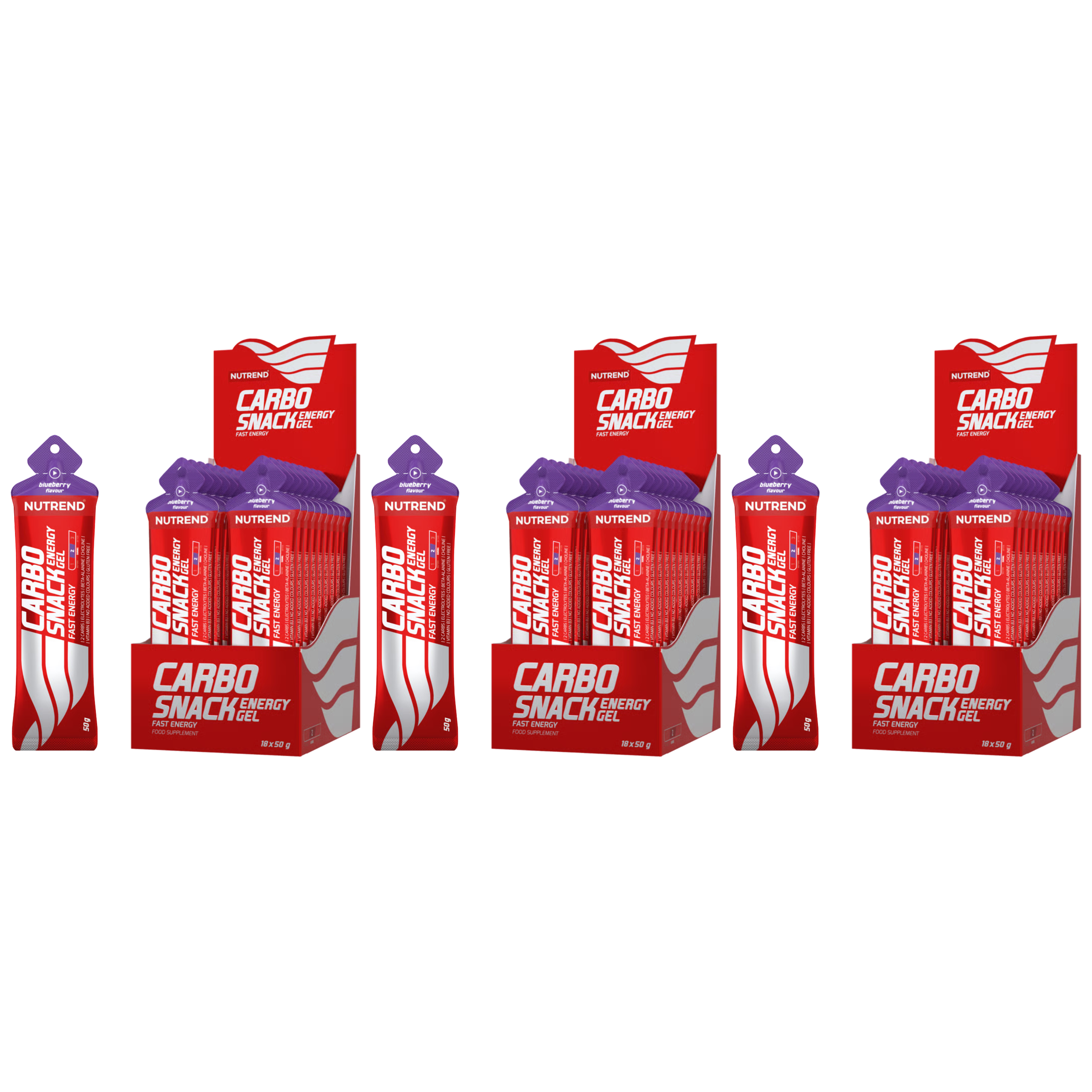 NUTREND - Carbosnack - 18x 3x 50g - Blueberry