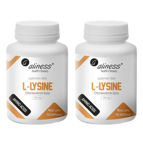 ALINESS - L-Lysine 500mg - 100vcaps. x2