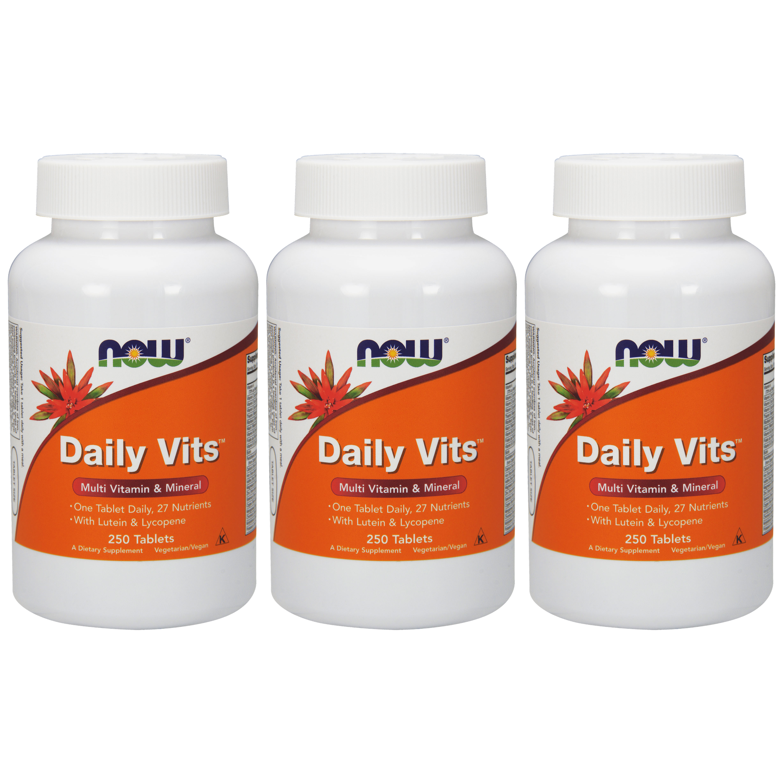 NOW Daily Vits - 3x 250tabs