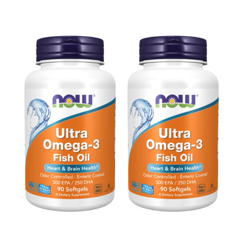 NOW Ultra Omega3 500EPA/250DHA - 2x 90softgels