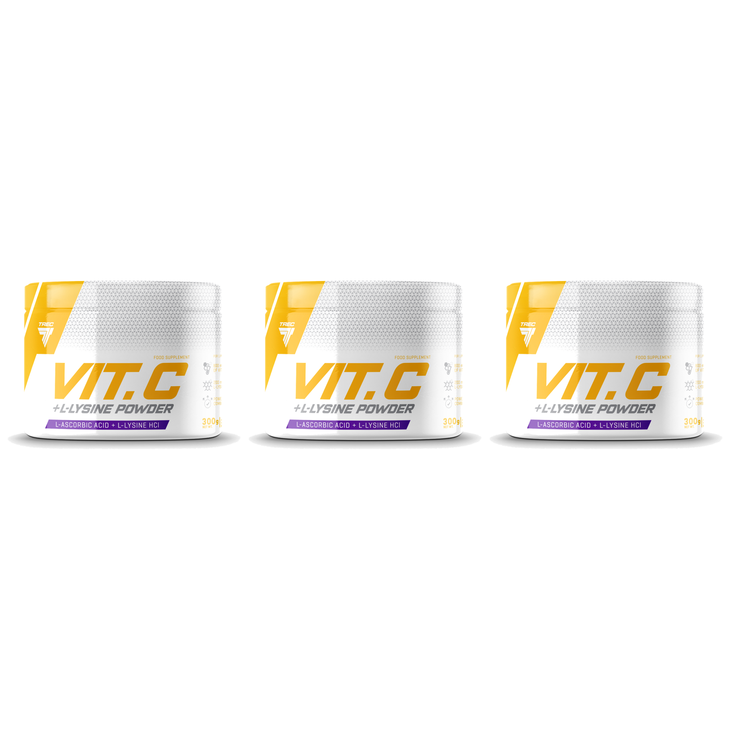TREC Vitamin C + Lysine Powder - 3x 300g