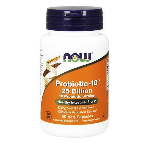 NOW Probiotic-10 25 Billion - 2x 50vegcaps