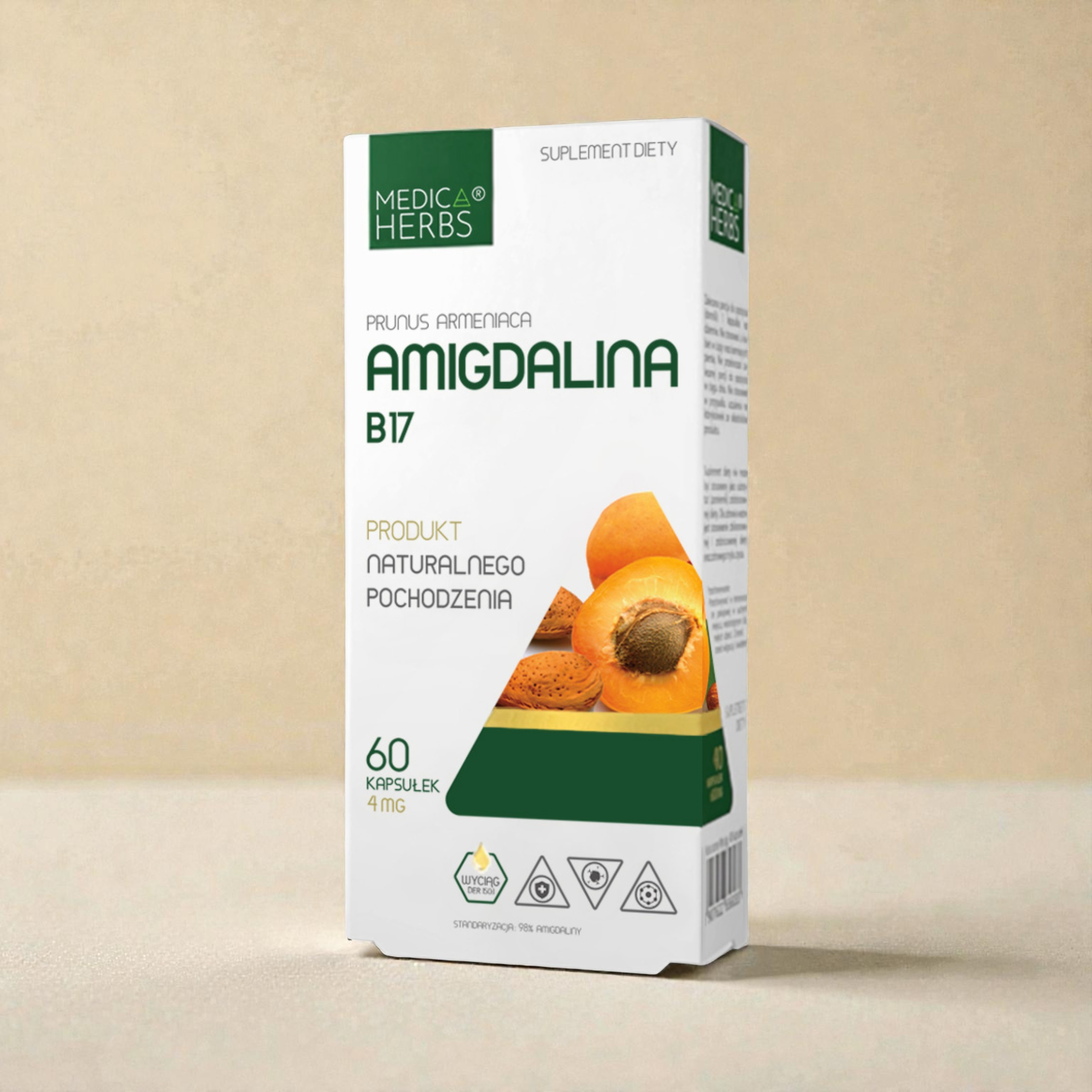MEDICA HERBS - Amigdalina B17 4mg - 60caps.