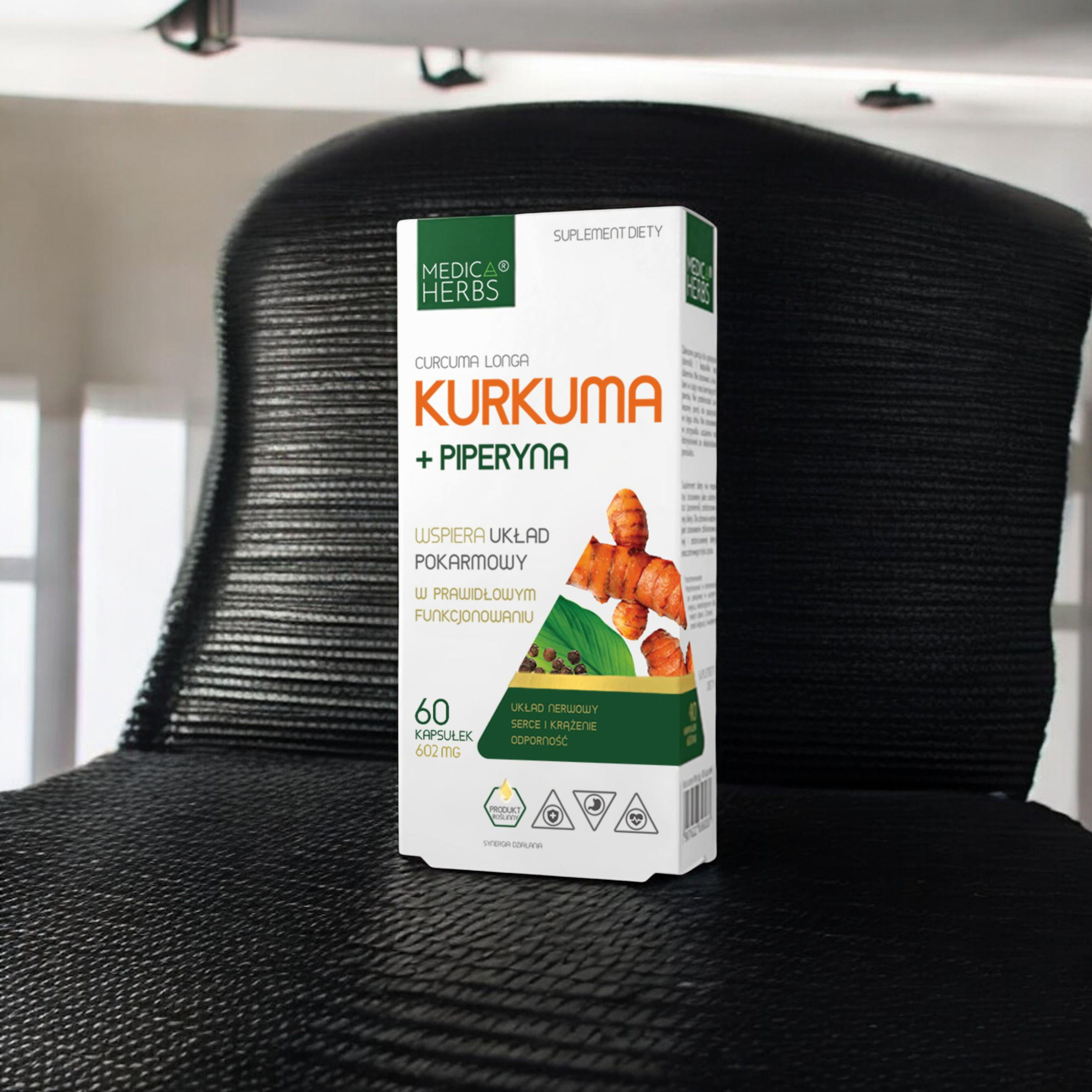 MEDICA HERBS - Kurkuma + Piperyna 602mg - 2x 60caps.