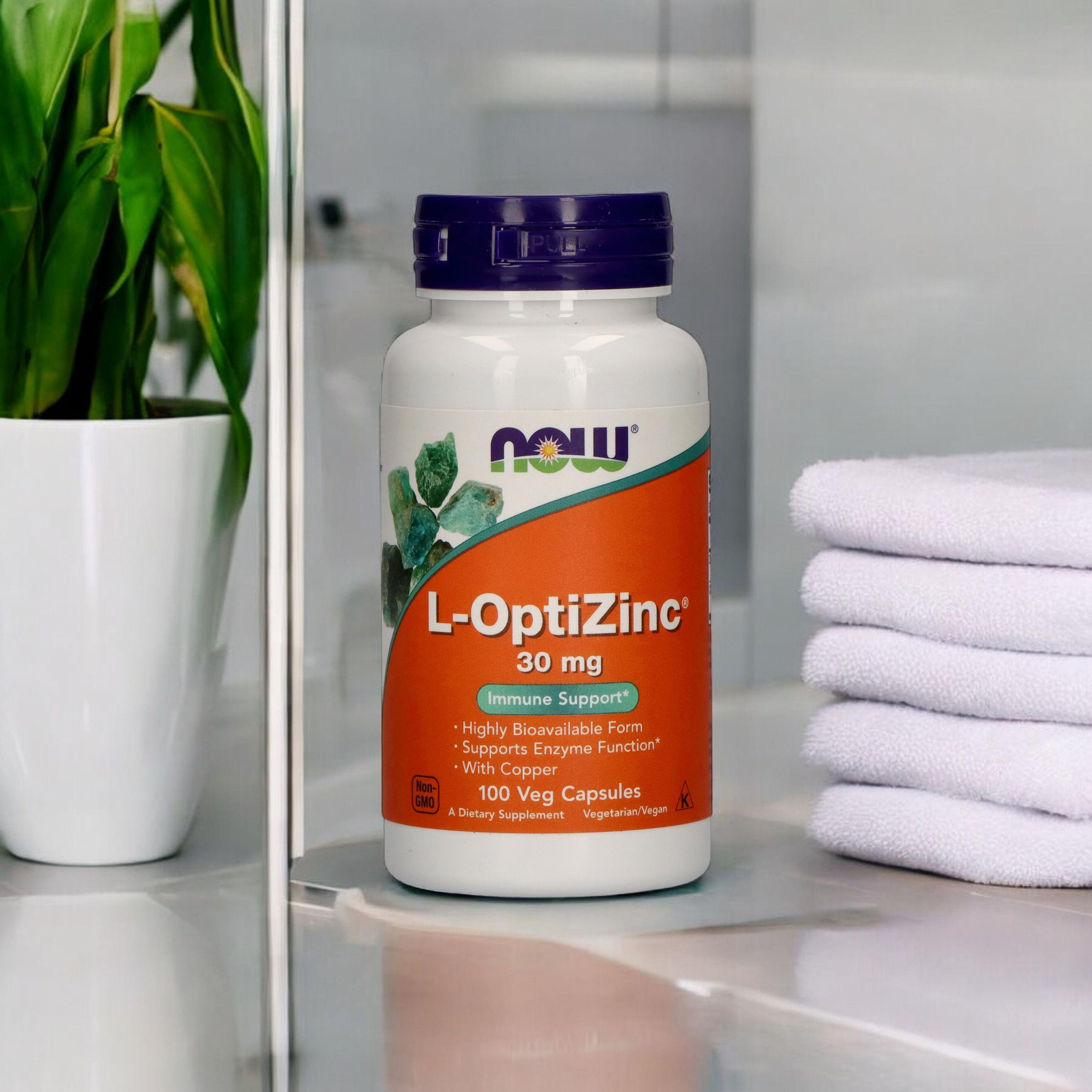 NOW L-OptiZinc 30mg - 100caps - 2x NIE ODKRYWAĆ