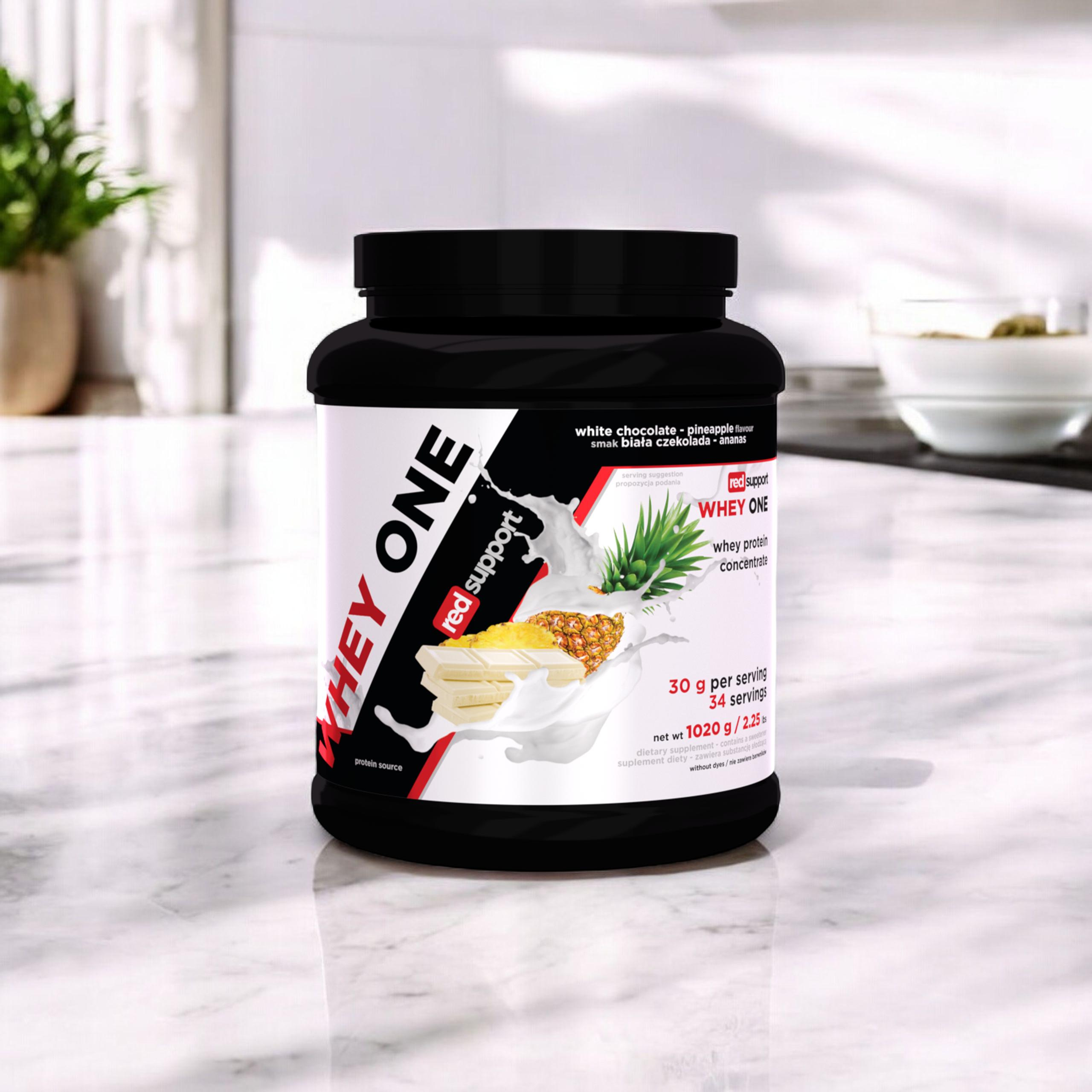 RED SUPPORT Whey One - 1020g - White Chocolate Pineapple - WYPRZEDAŻ - 31-08
