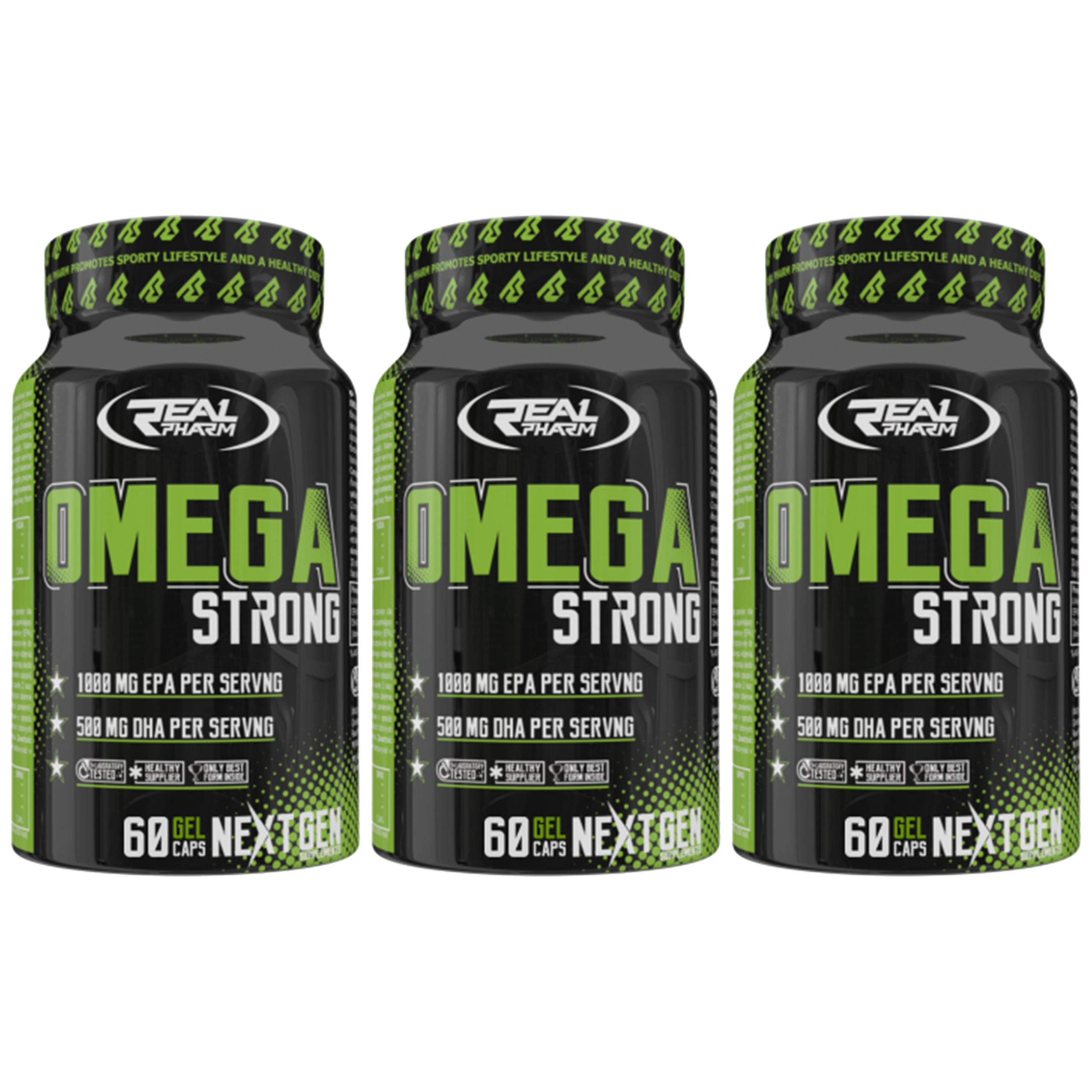 REAL PHARM Omega Strong - 3x 60softgels