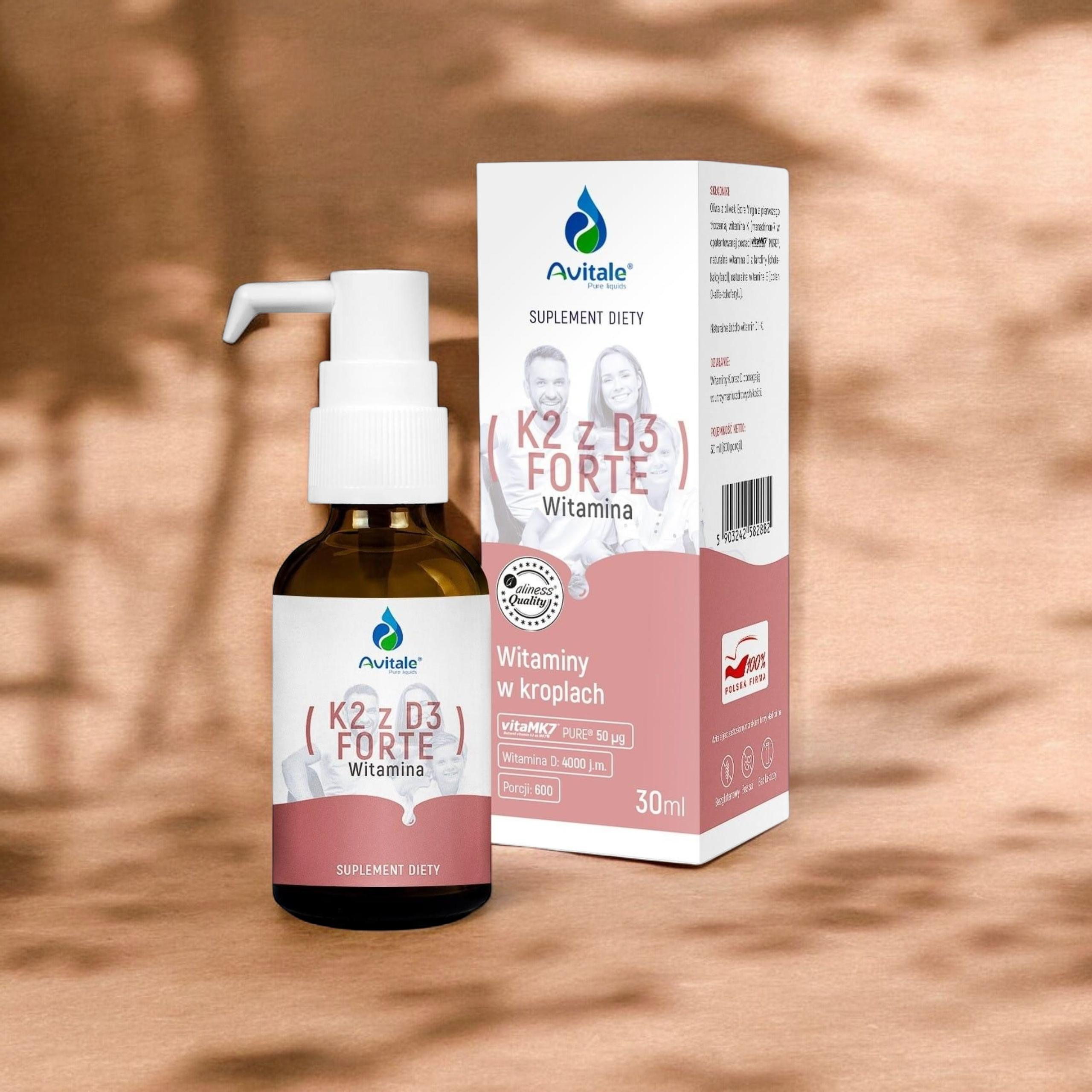ALINESS - Avitale Witamina K2 MK7 + D3 Forte - 3x 30ml
