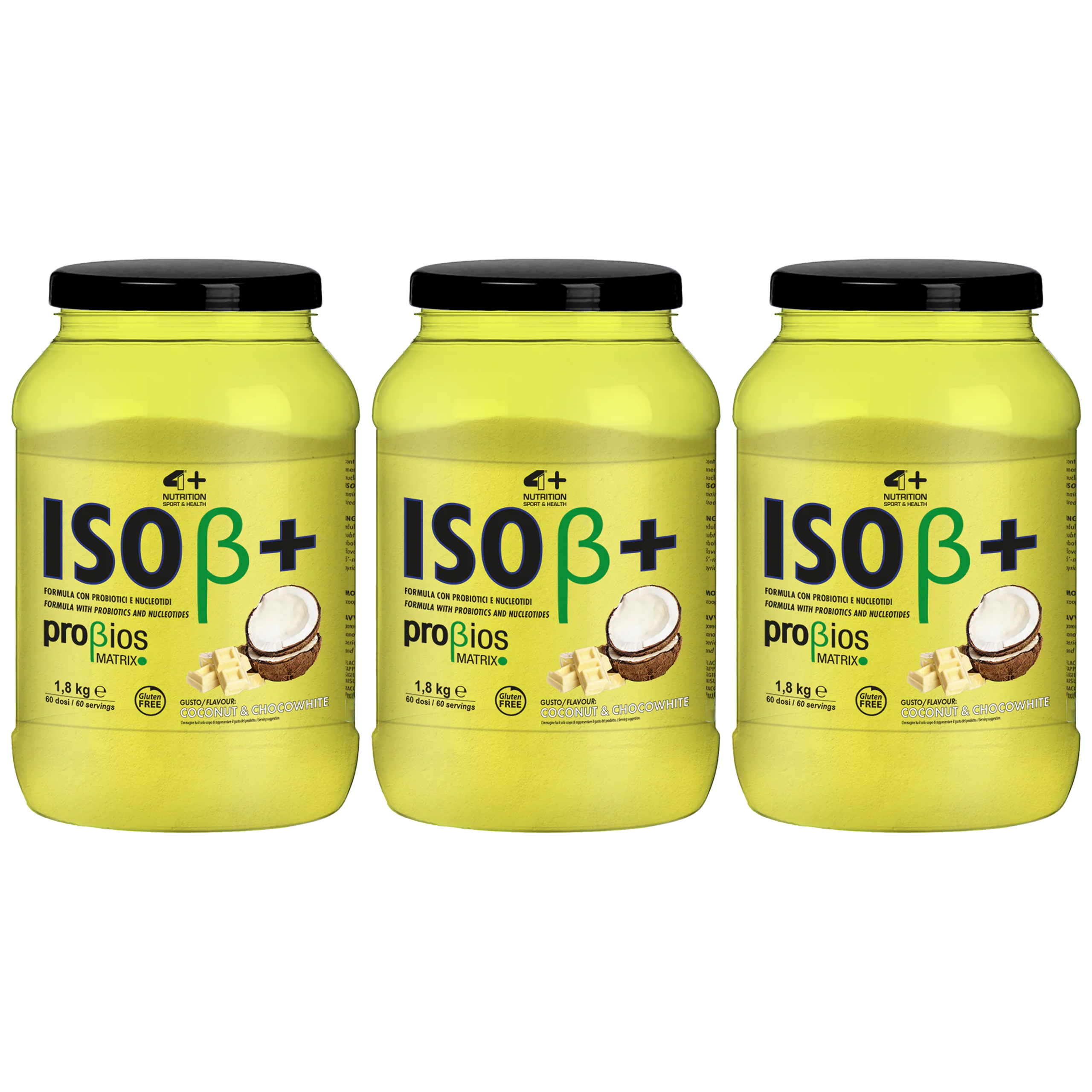 4+ NUTRITION ISO+ Probiotics - 3x 1800g