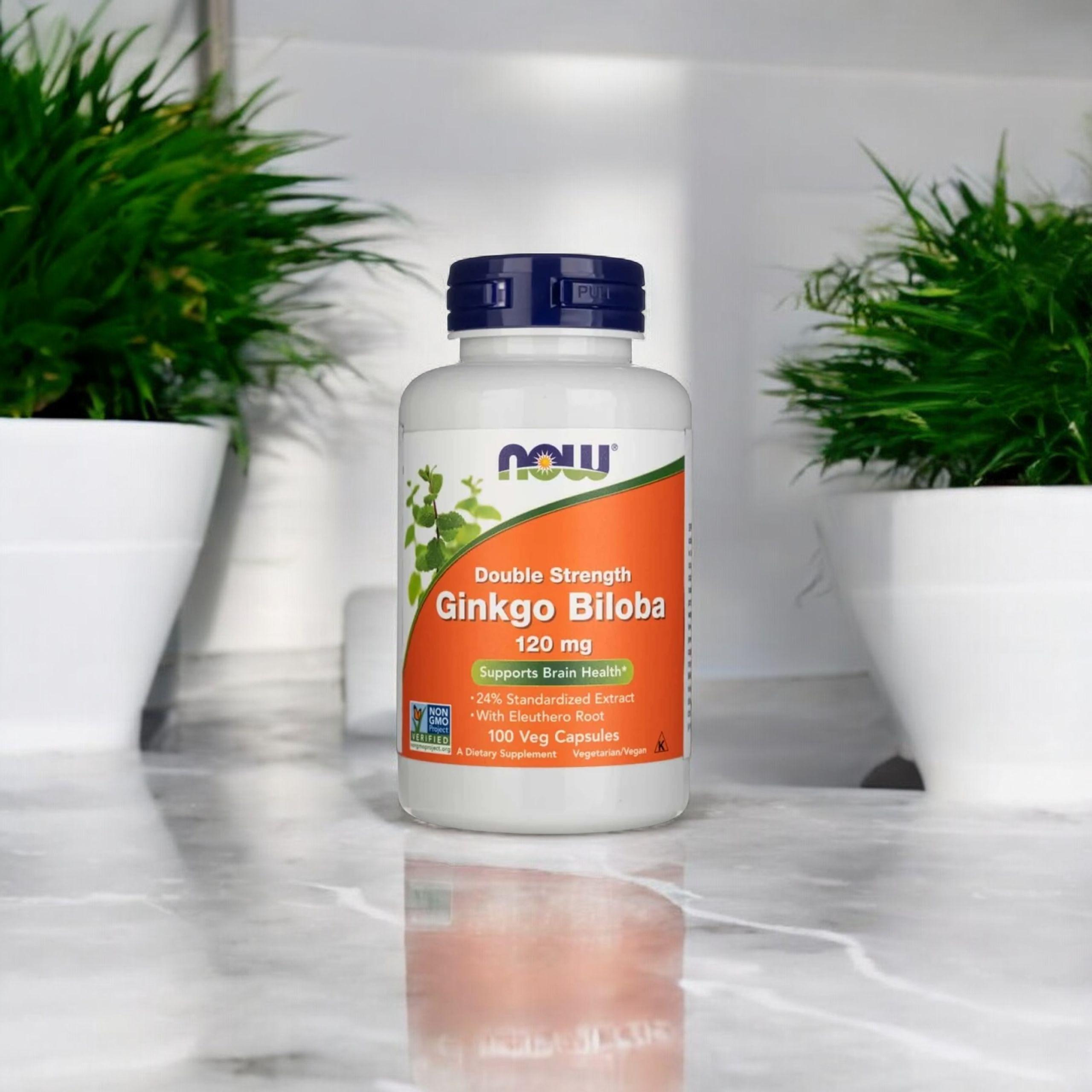 NOW Ginkgo Biloba Double Strenght - 3x 100vcaps.