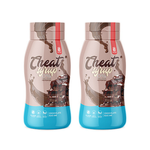Cheat Meal Nutrition Syrup 0% (Syrop zero kalorii) - 2x 500ml - Czekoladowy