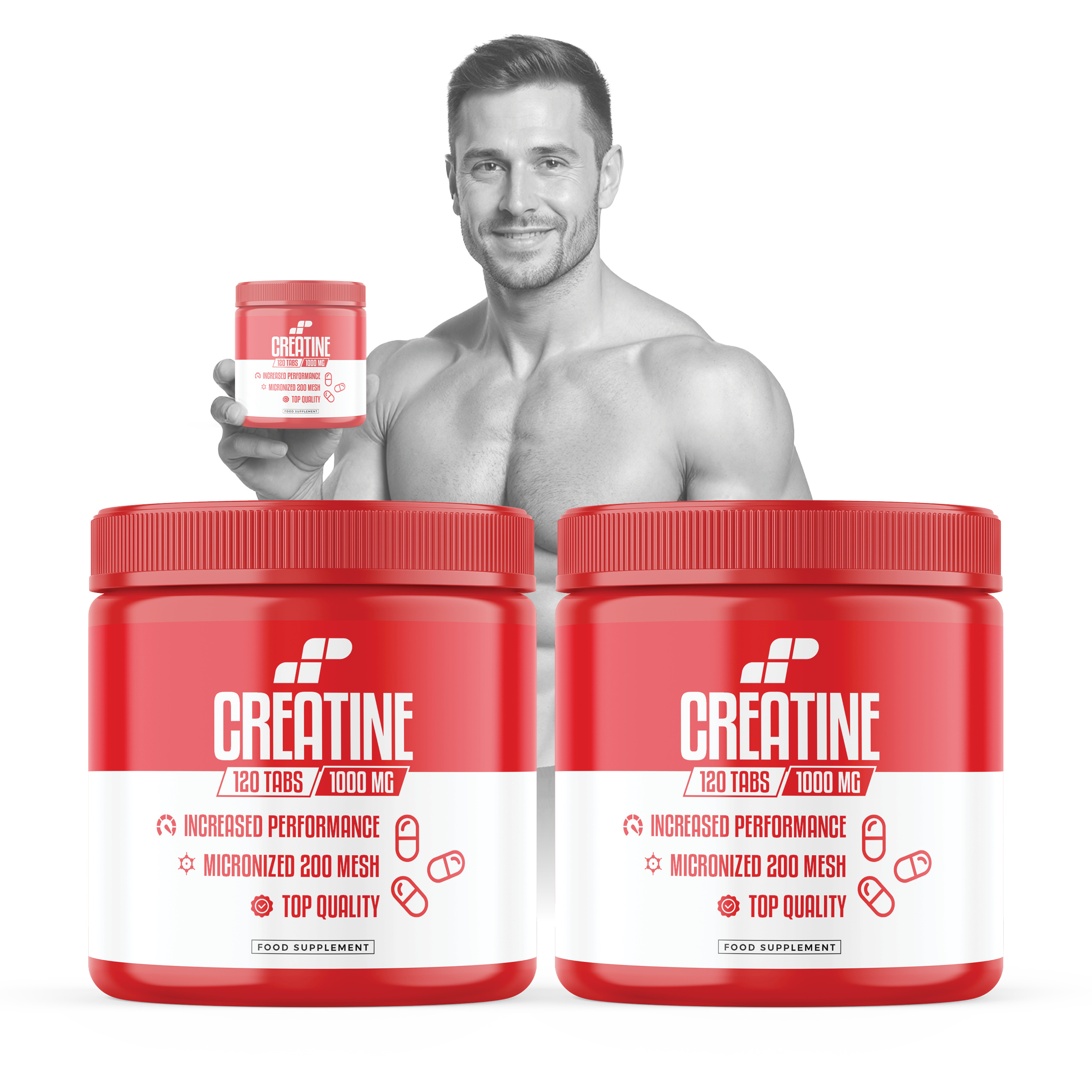 2x MP NUTRITION Creatine 1000mg - 120tabs