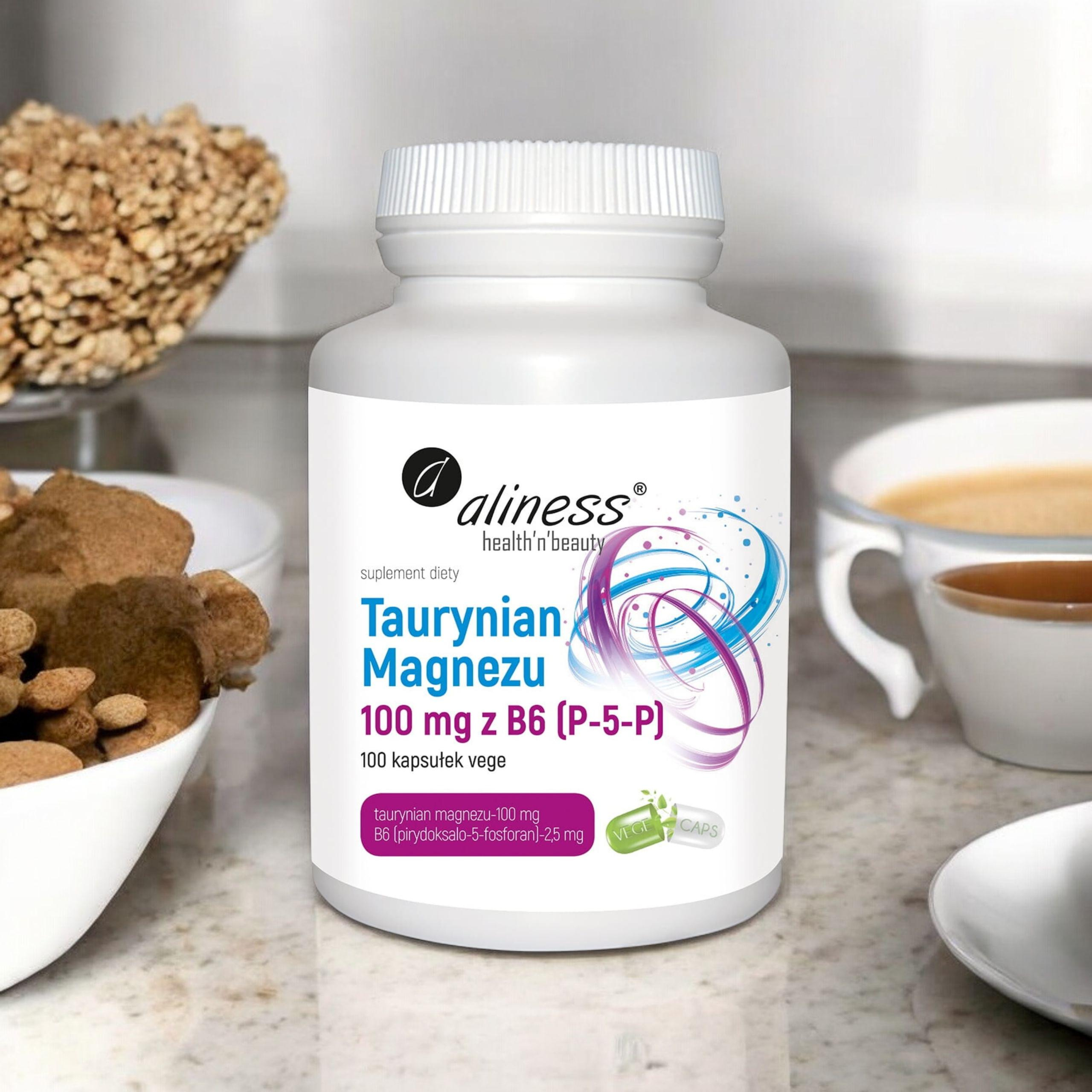 ALINESS Taurynian Magnezu 100mg z B6 - 100vcaps.