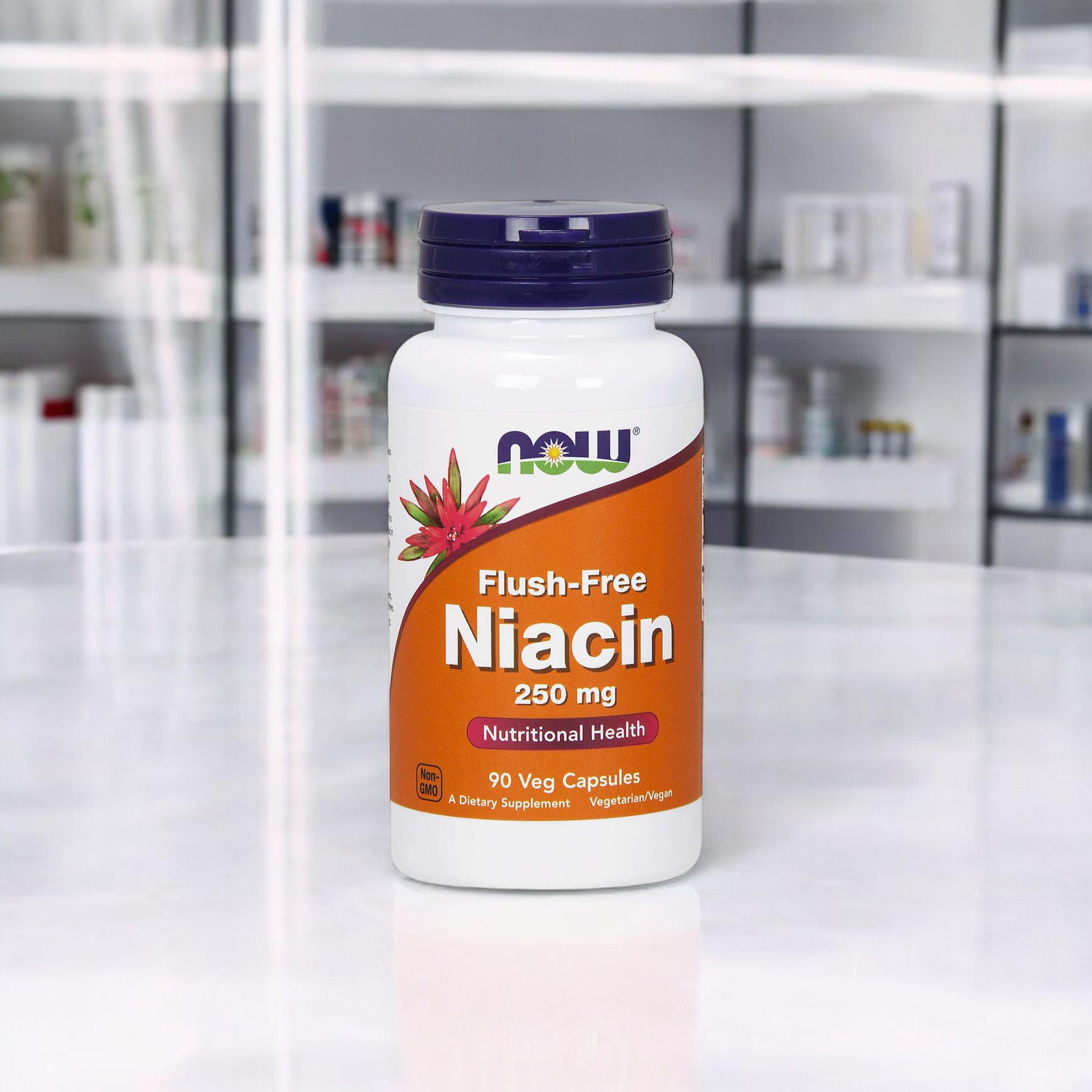 NOW Niacin Flush Free 250mg - 3x 90vcaps