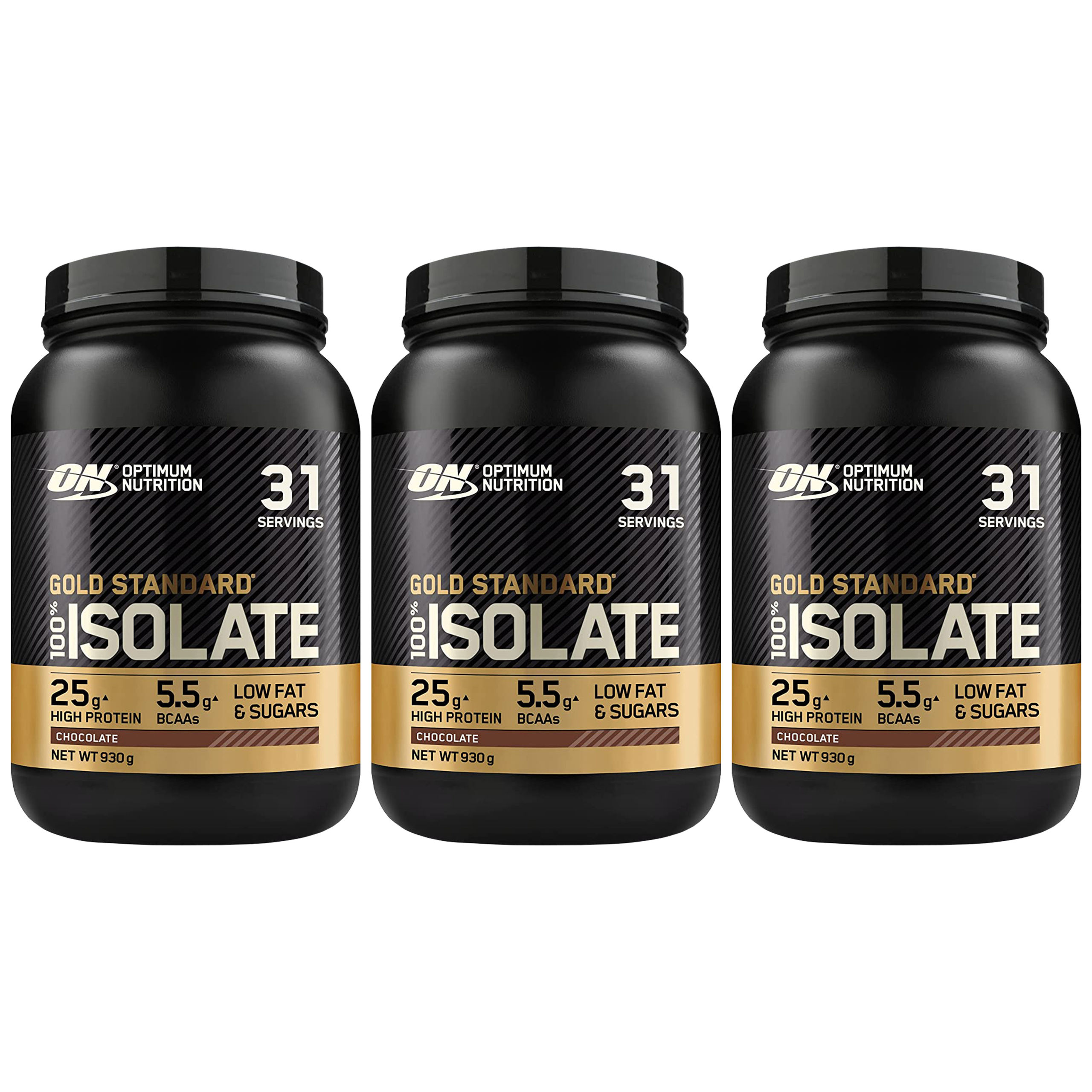 OPTIMUM NUTRITION Gold Standard 100% Isolate - 3x 930g