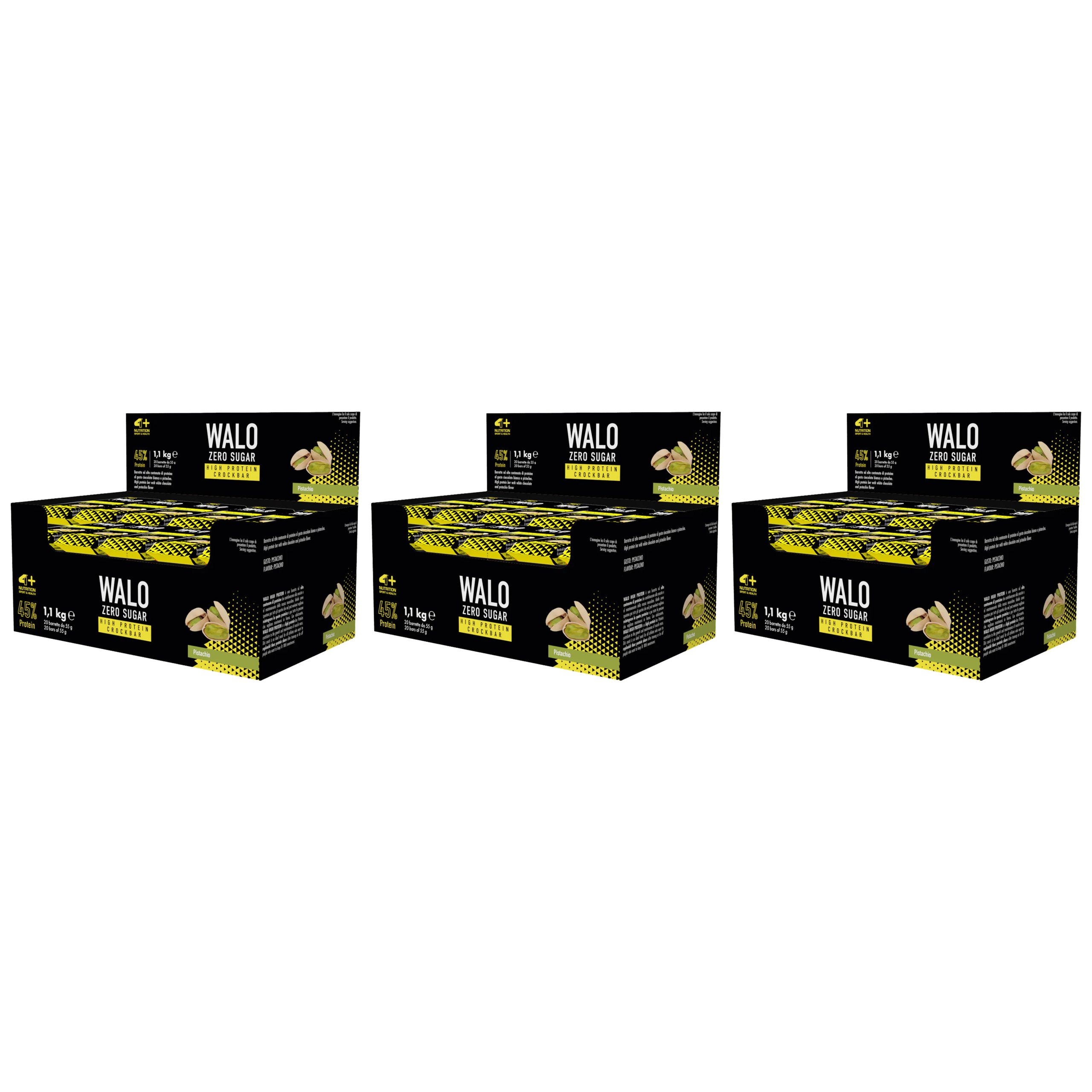 4+ NUTRITION - Walo ZeroSugar CrockBar HP 45% - 20x 3x 55g