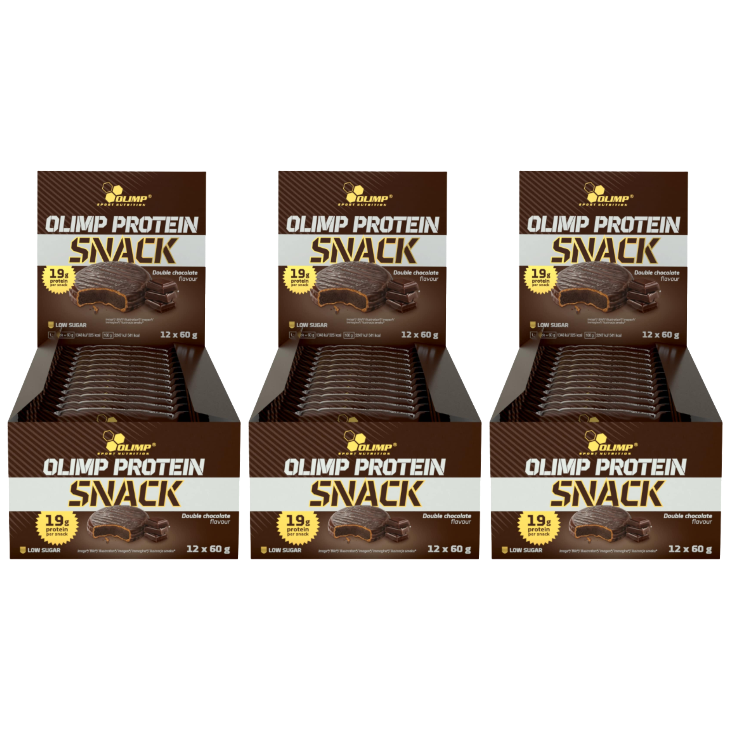 OLIMP Protein Snack - 12x 3x 60g - Double Chocolate