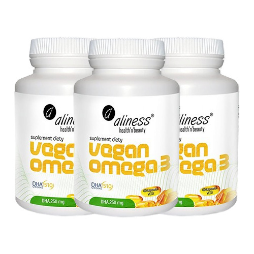 ALINESS - Vegan Omega 3 - DHA 250mg - 3x 60caps.