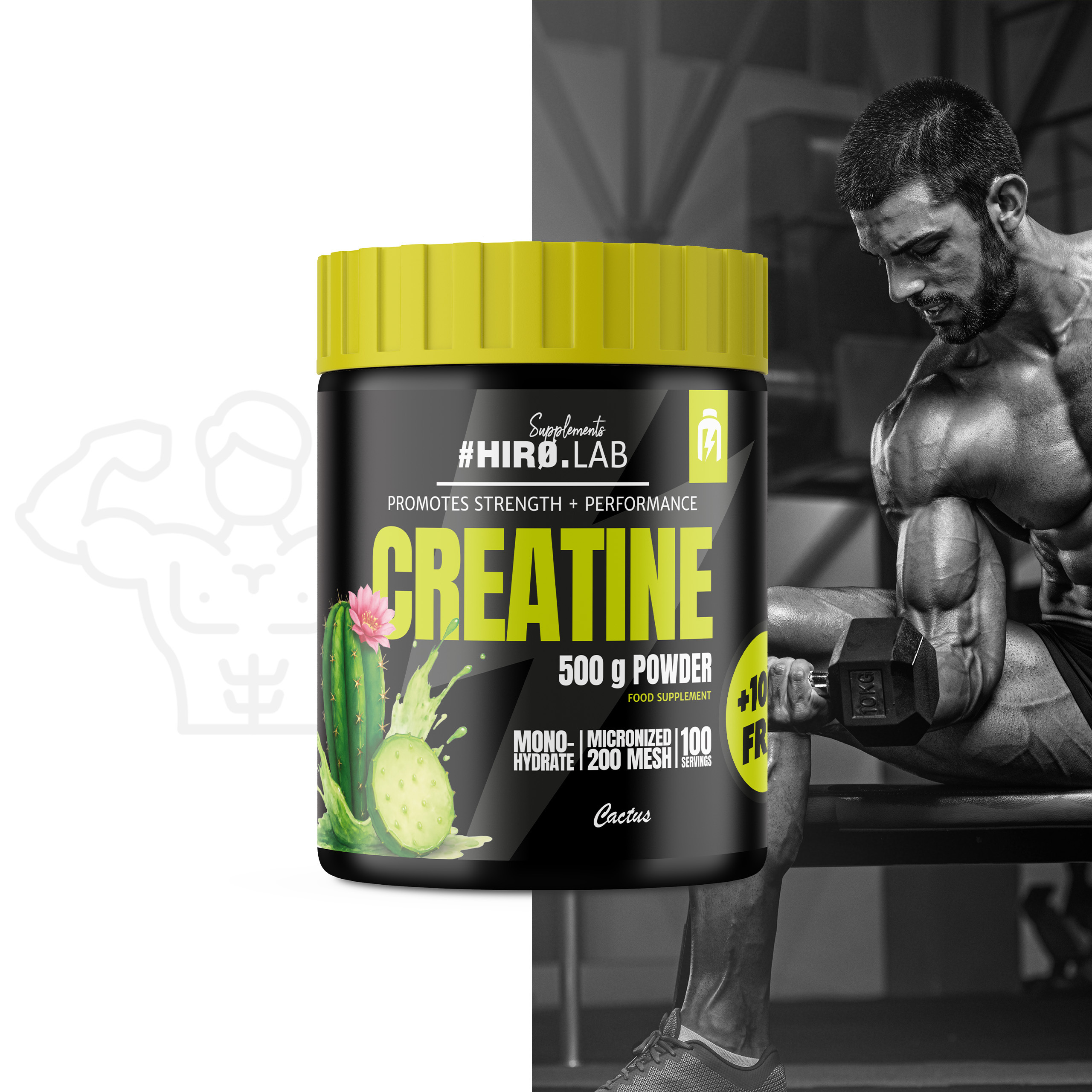 HIRO.LAB Creatine - 3x 500g + 100g FREE
