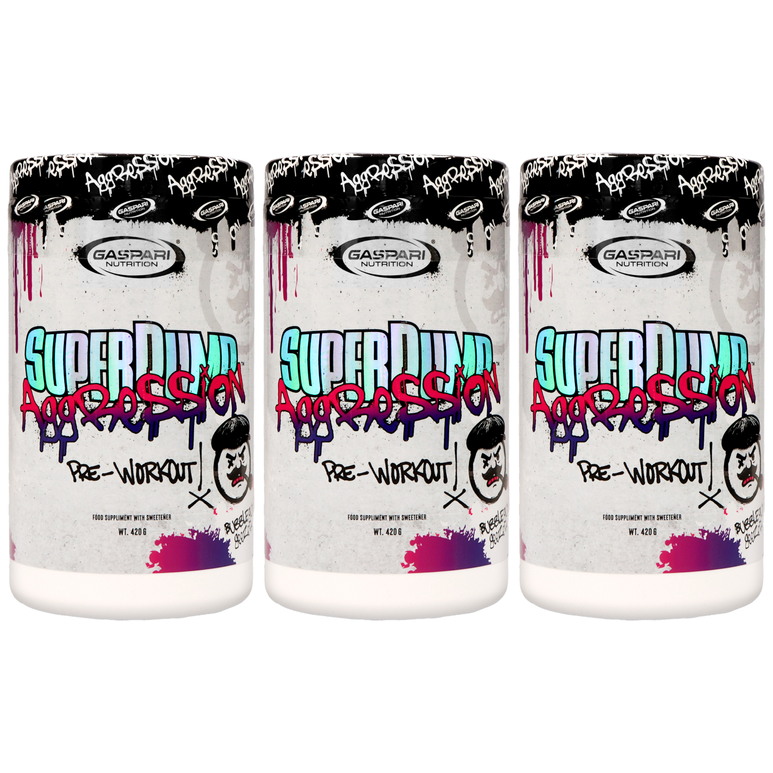 GASPARI NUTRITION Super Pump Aggression - 3x 420g