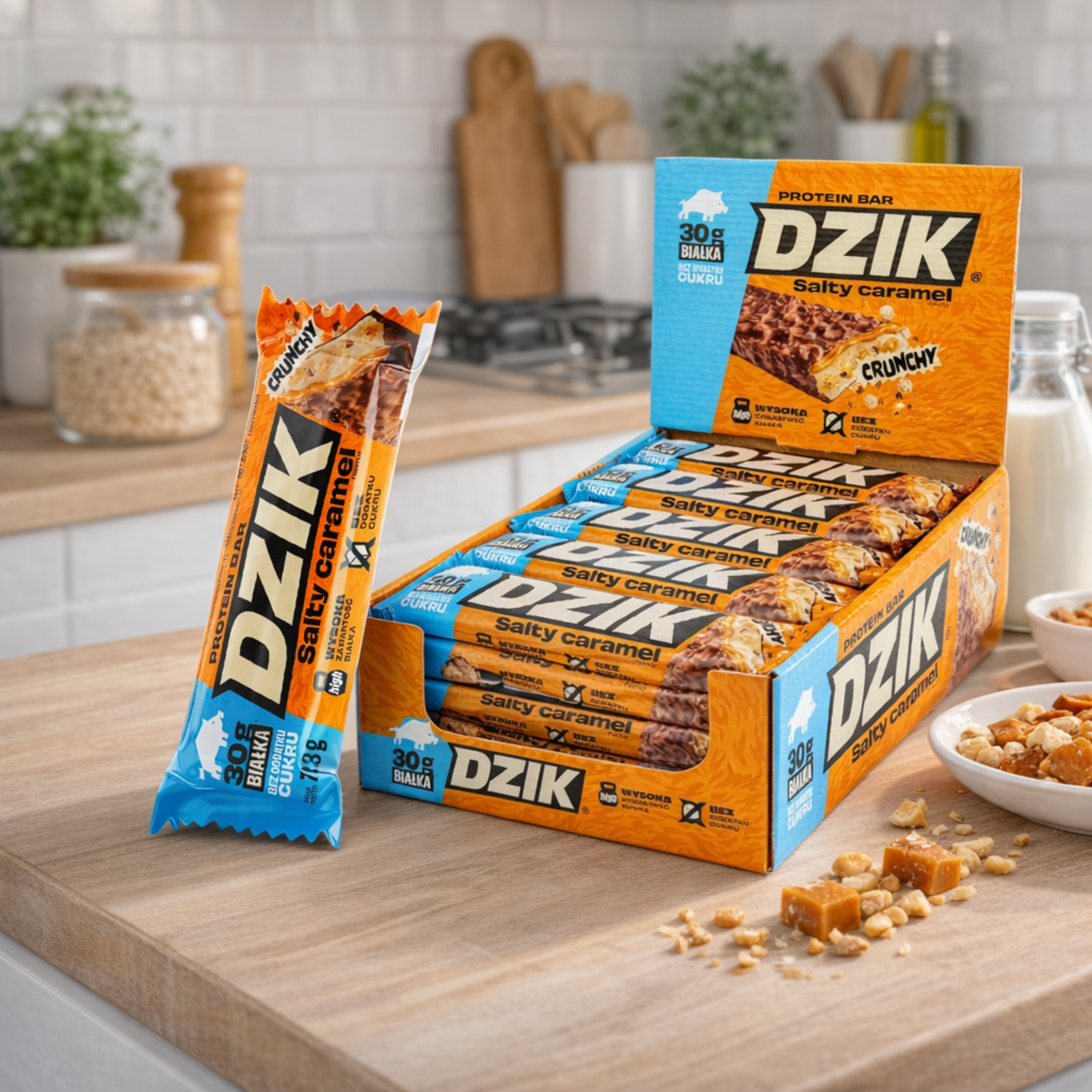DZIK - Protein Bar Crunchy - 24x 70g