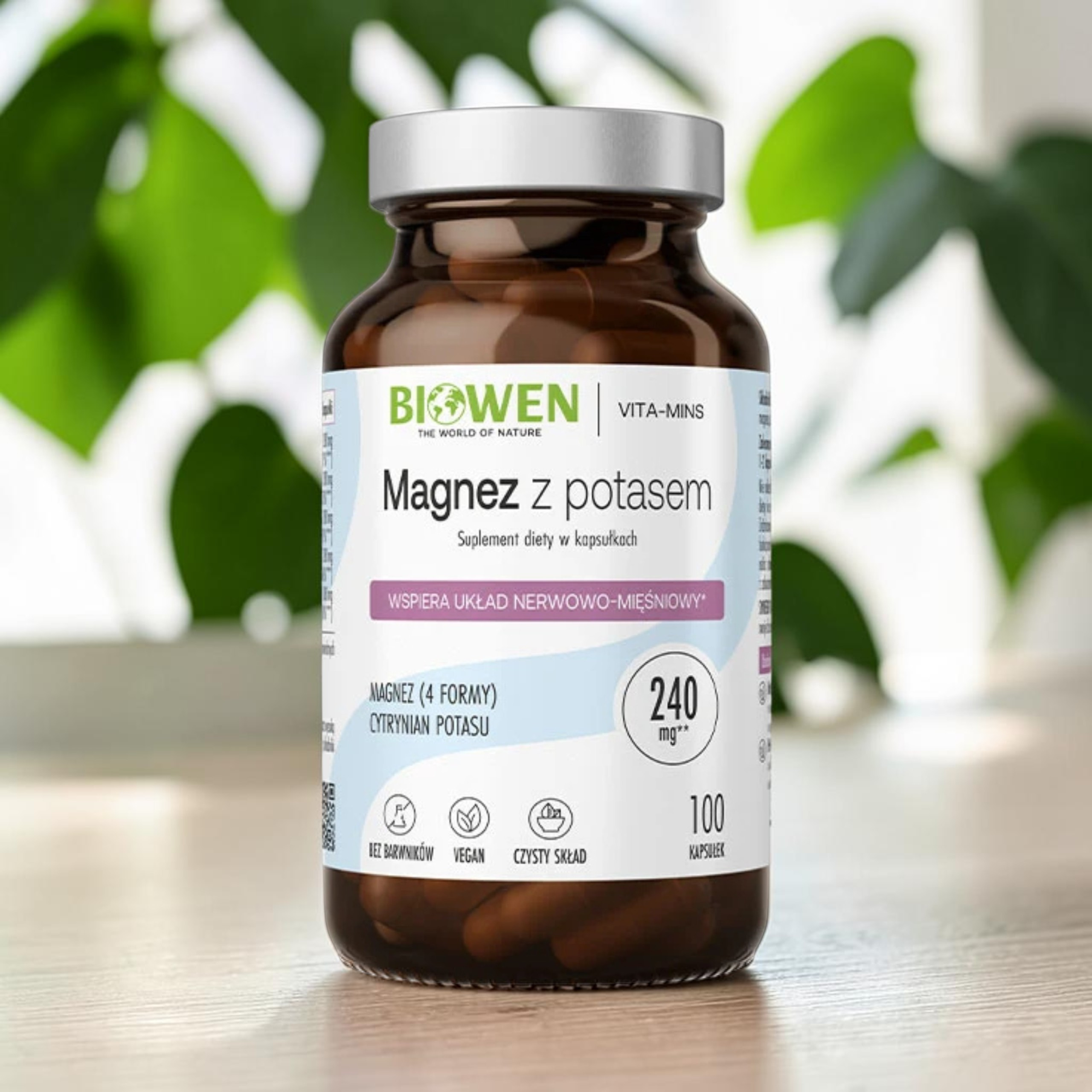 BIOWEN - Magnez z Potasem 1000mg - 100caps.