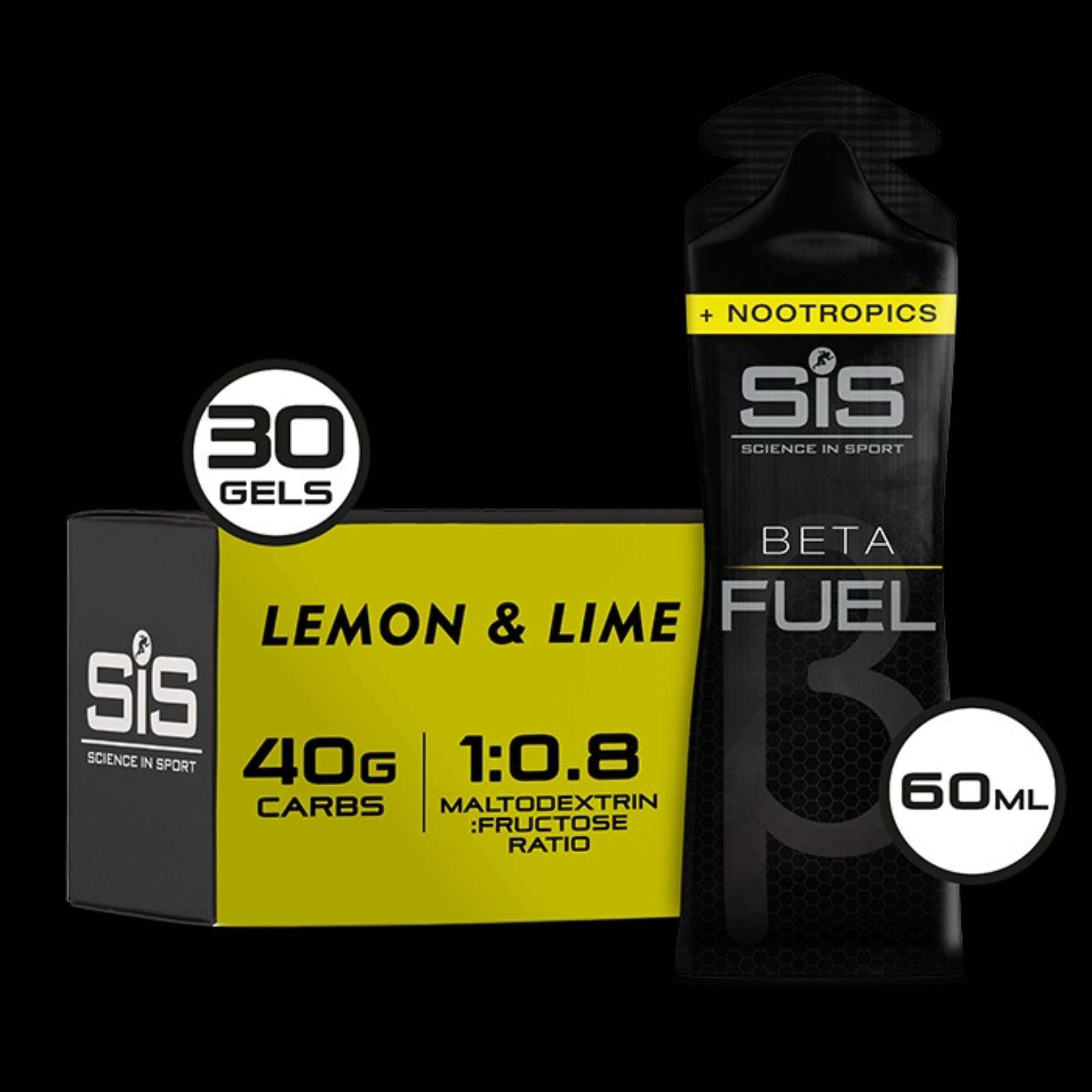 SIS (SCIENCE IN SPORT) - Beta Fuel Energy Gel + Nootropics - 30x 2x 60ml