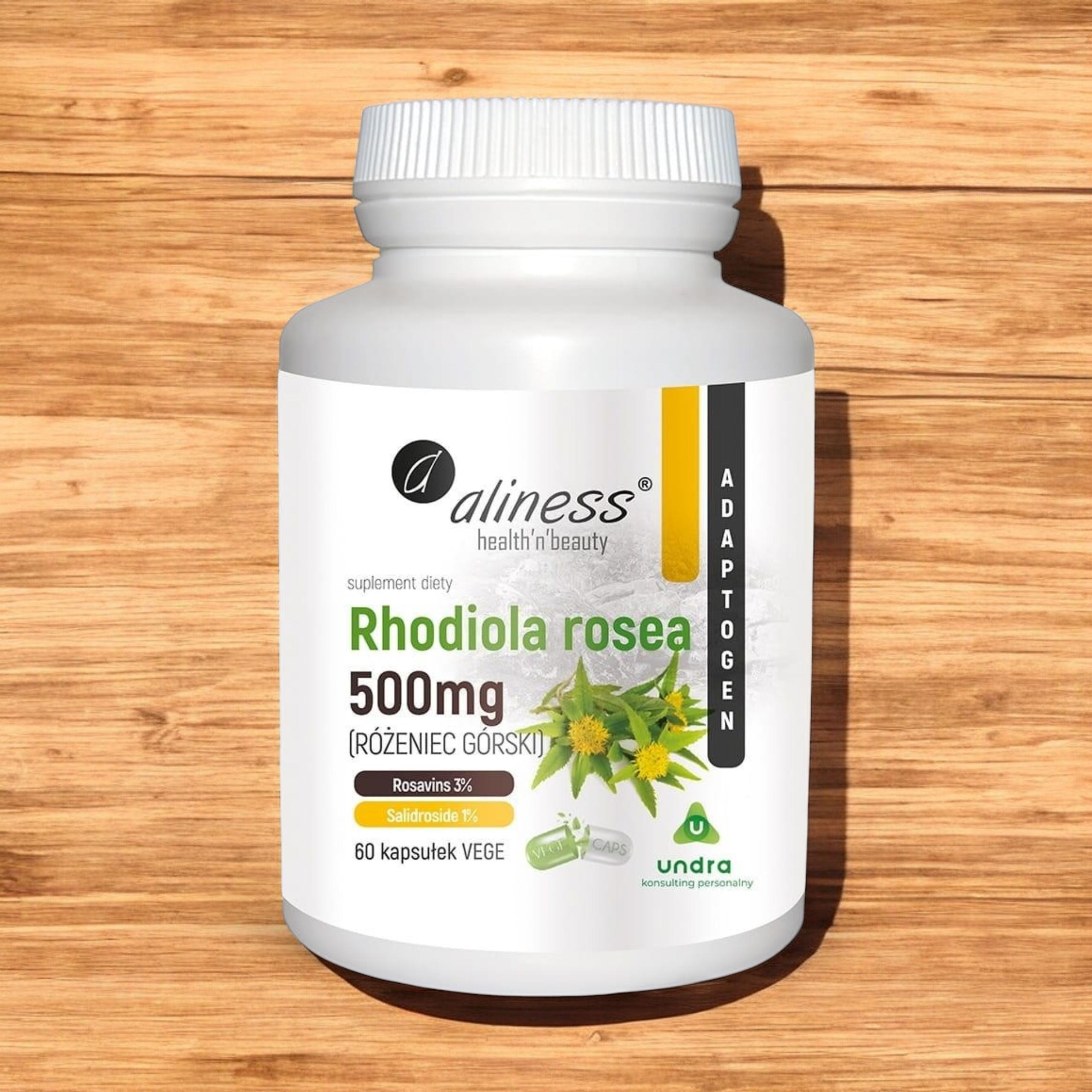 ALINESS - Rhodiola Rosea 500mg - 2x 60vcaps.