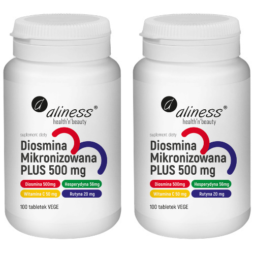 ALINESS - Diosmina Mikronizowana Plus 500mg - 100vtabs. x2