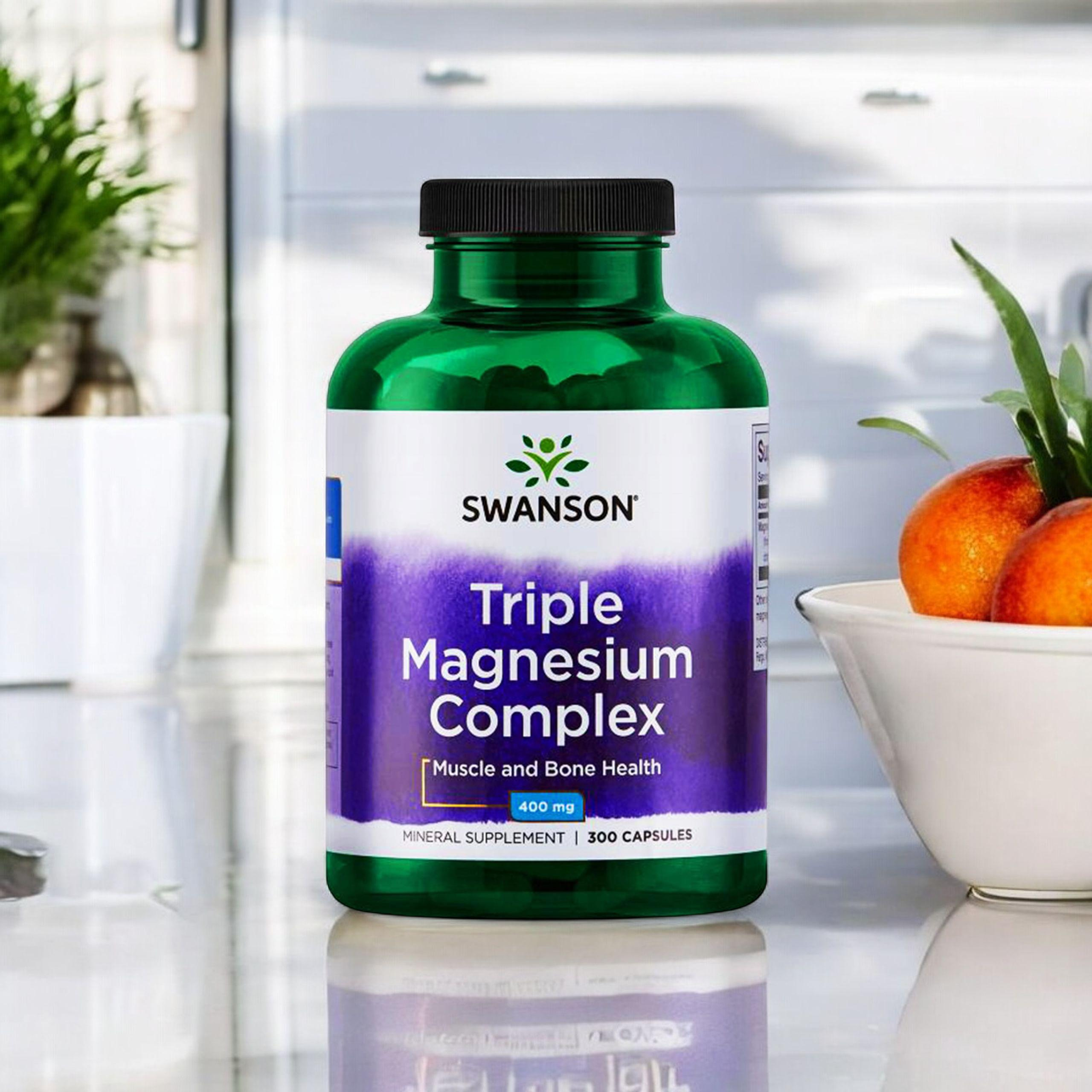SWANSON Triple Magnesium Complex 400mg - 2x 300caps.