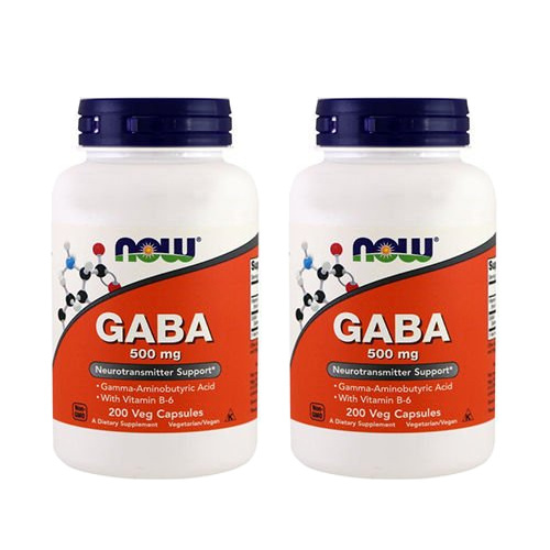 NOW GABA 500mg with B6 - 2x 200vcaps