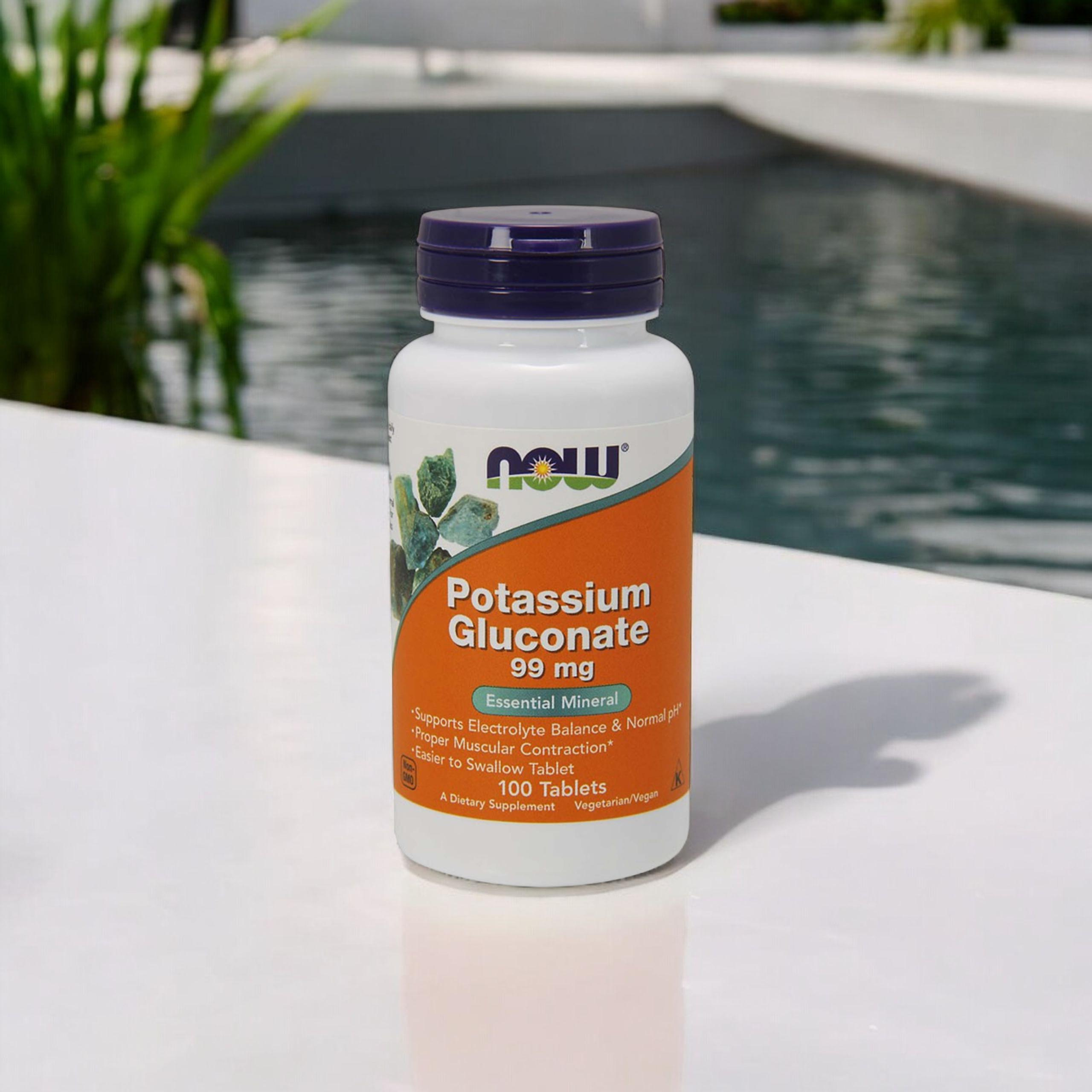 NOW Potassium Gluconate 99 mg - 2x 100tabs.