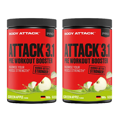 BODY ATTACK Attack 3.1 Pre Workout Booster - 2x 600g