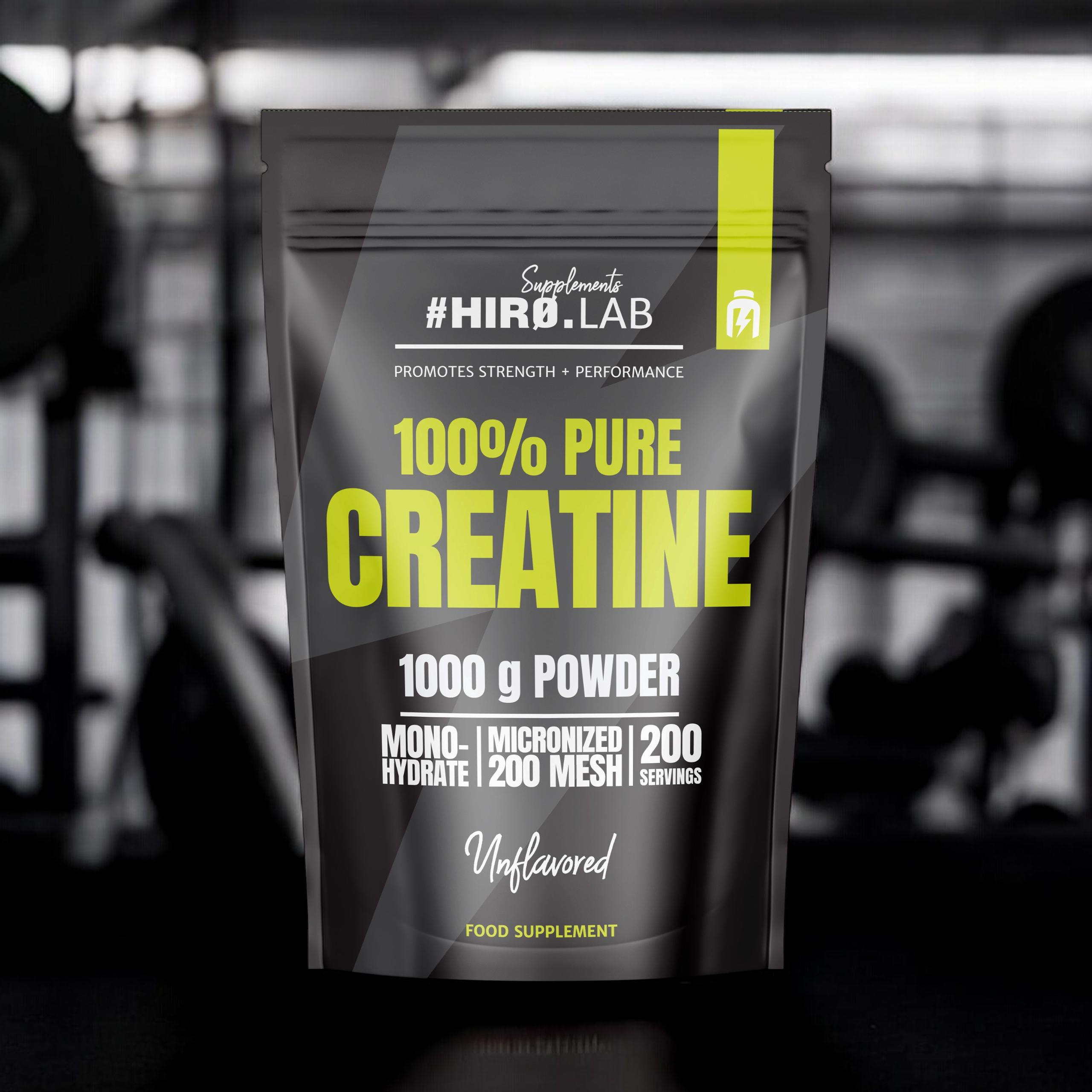HIRO.LAB 100% Pure Creatine - 1000g - Unflavored - WYPRZEDAŻ - 31-05