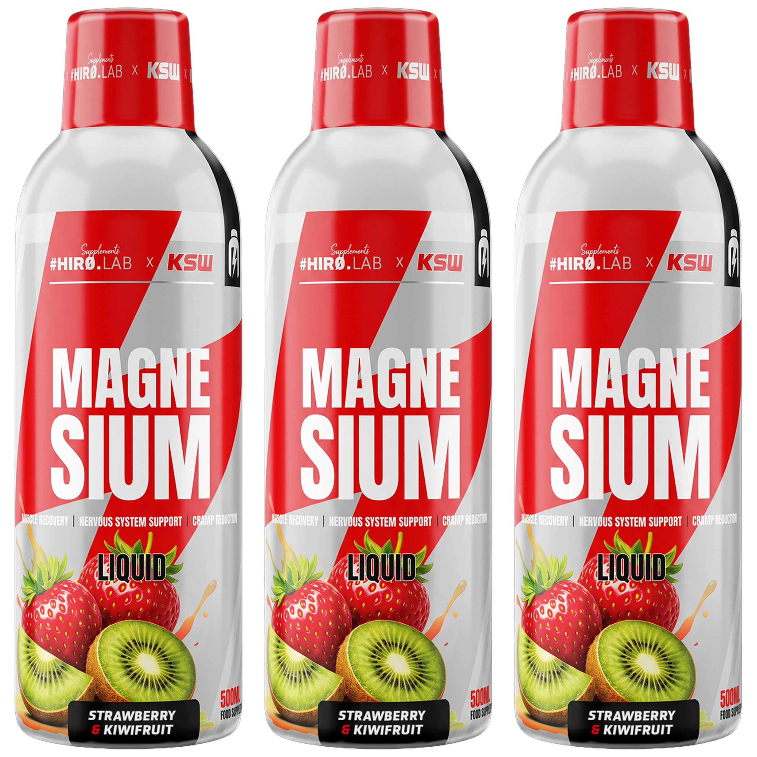 HIRO.LAB x KSW - Magnesium 3x 500ml - Strawberry Kiwi