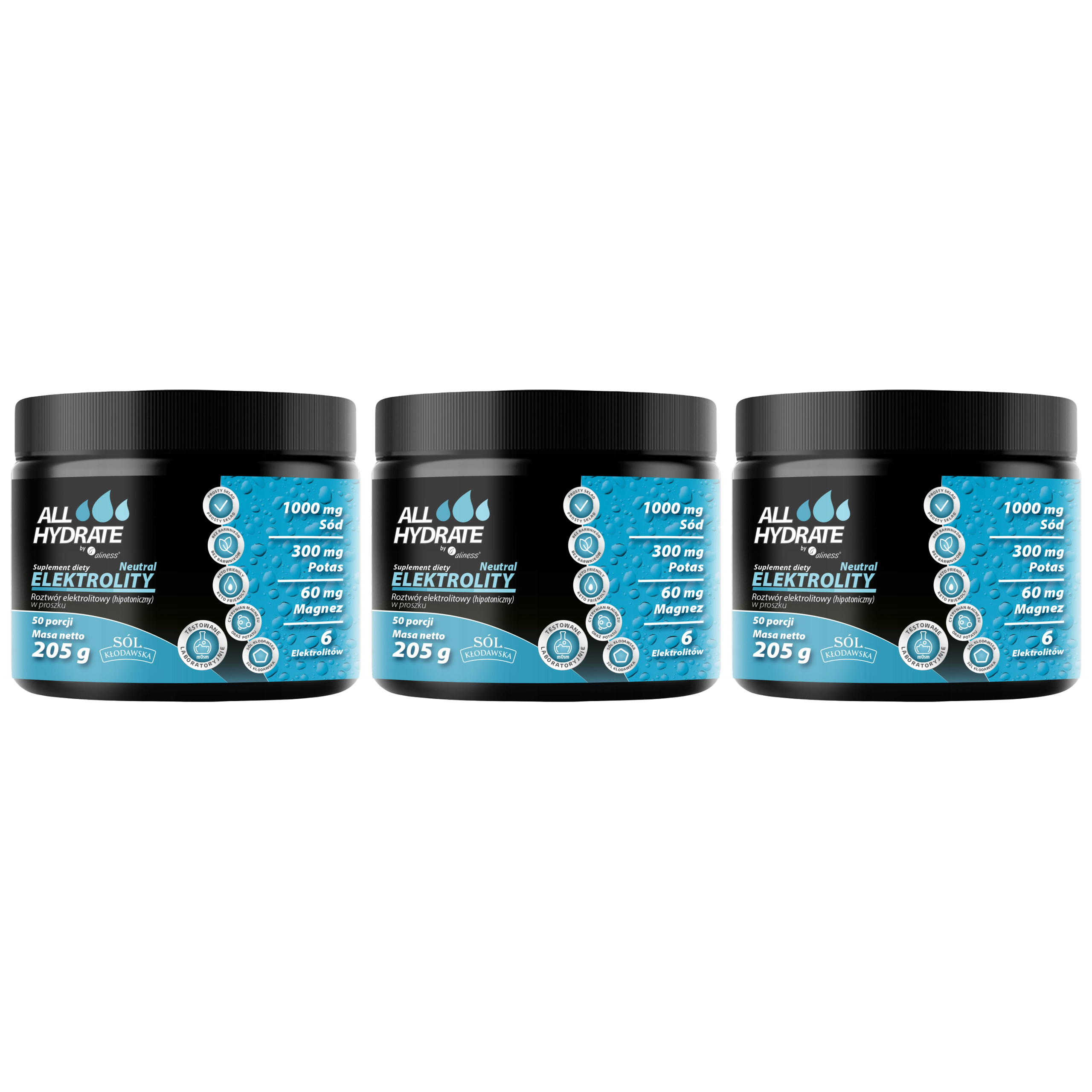 ALINESS - All Hydrate Elektolity - 3x 205g