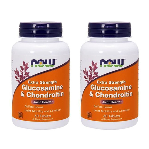 NOW Glucosamine & Chondroitin Sulfate Extra Strong - 2x 60tabs