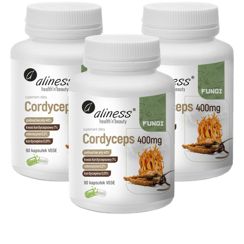 ALINESS - Fungi Cordyceps 400mg - 3x 90vcaps.
