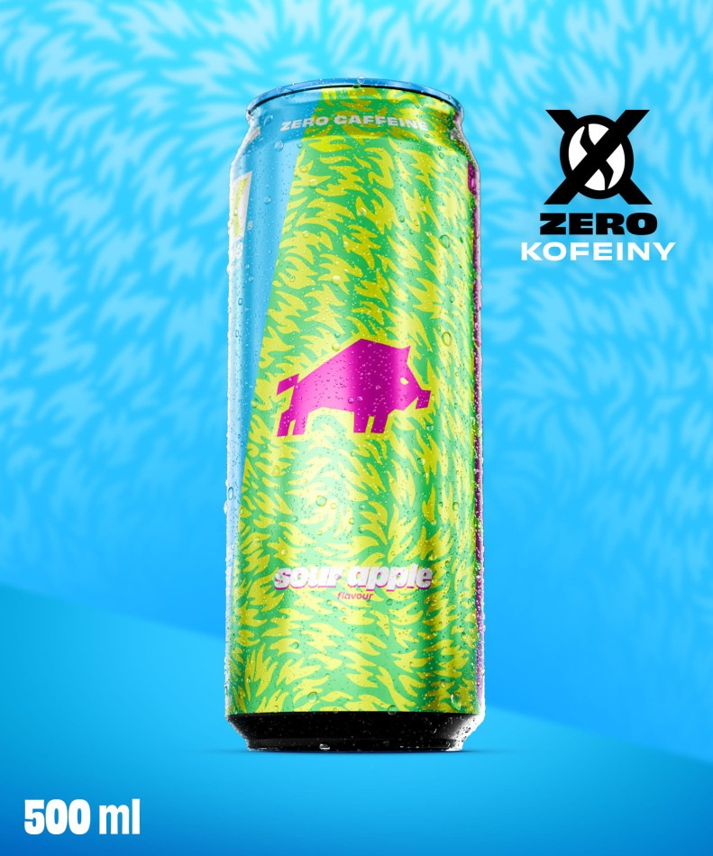 DZIK - Dzik Energy Zero - 2x 500ml - Sour Apple