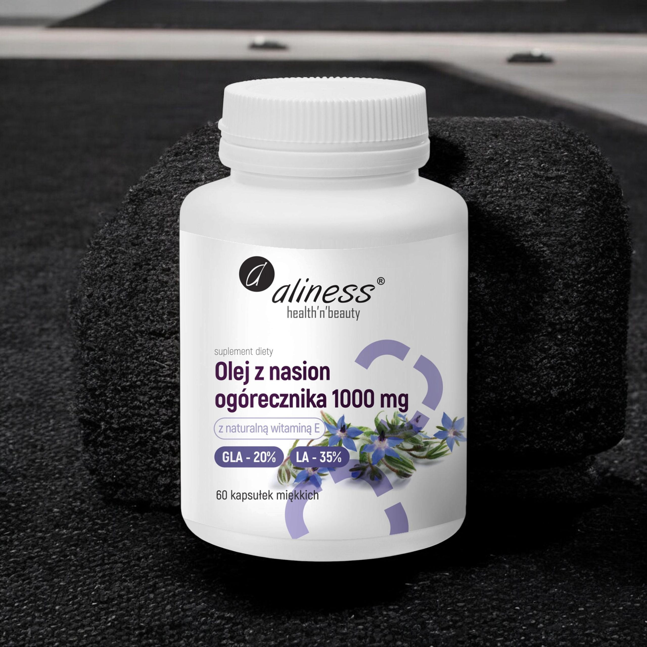 ALINESS - Olej z Nasion Ogórecznika 20%/35% 1000mg - 60caps. x2