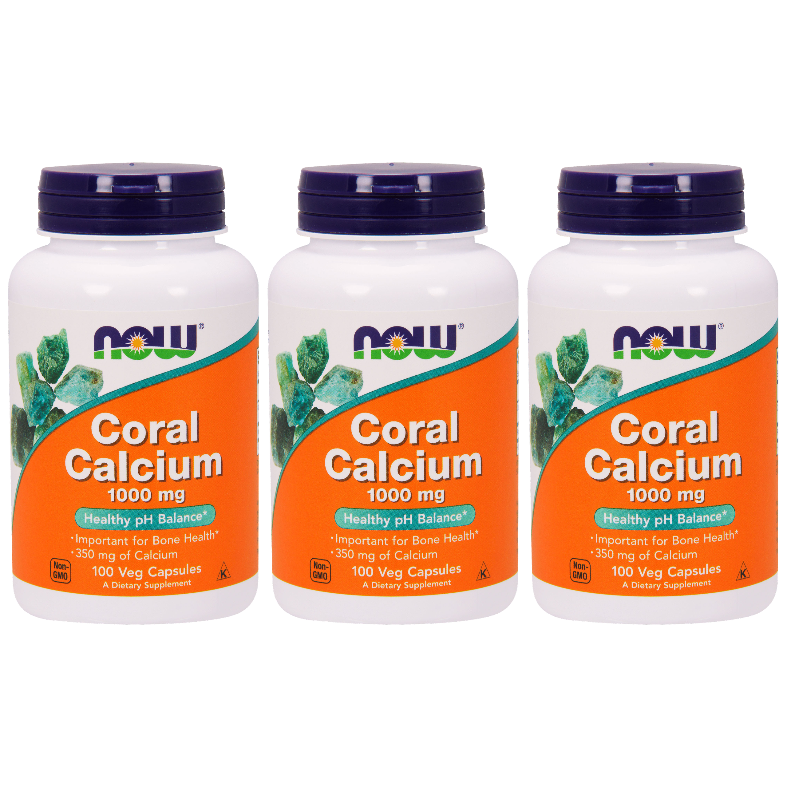 NOW Coral Calcium 1000mg - 3x 100vegcaps